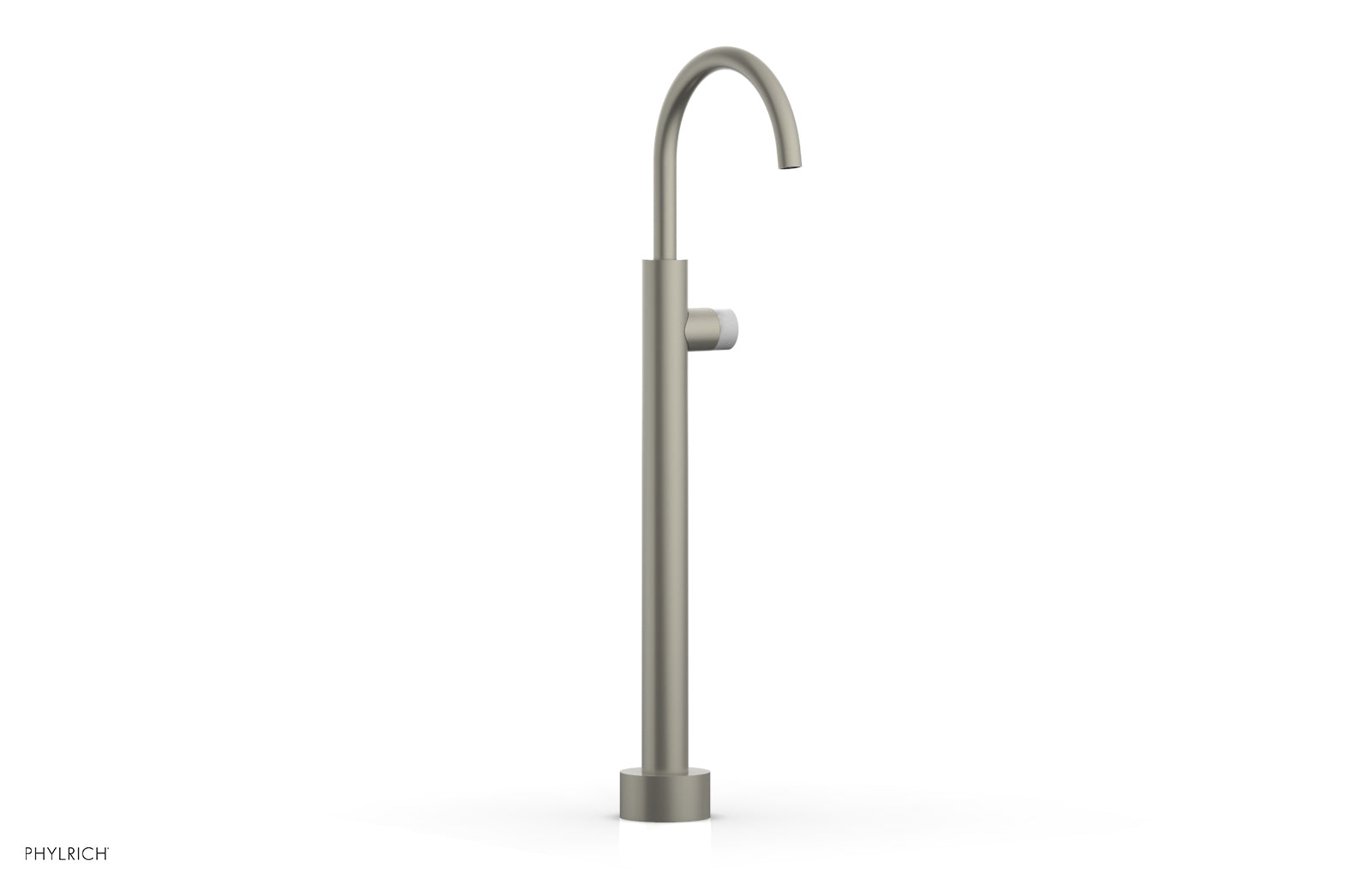 Phylrich BASIC II Low Floor Mount Tub Filler - Marble Handle