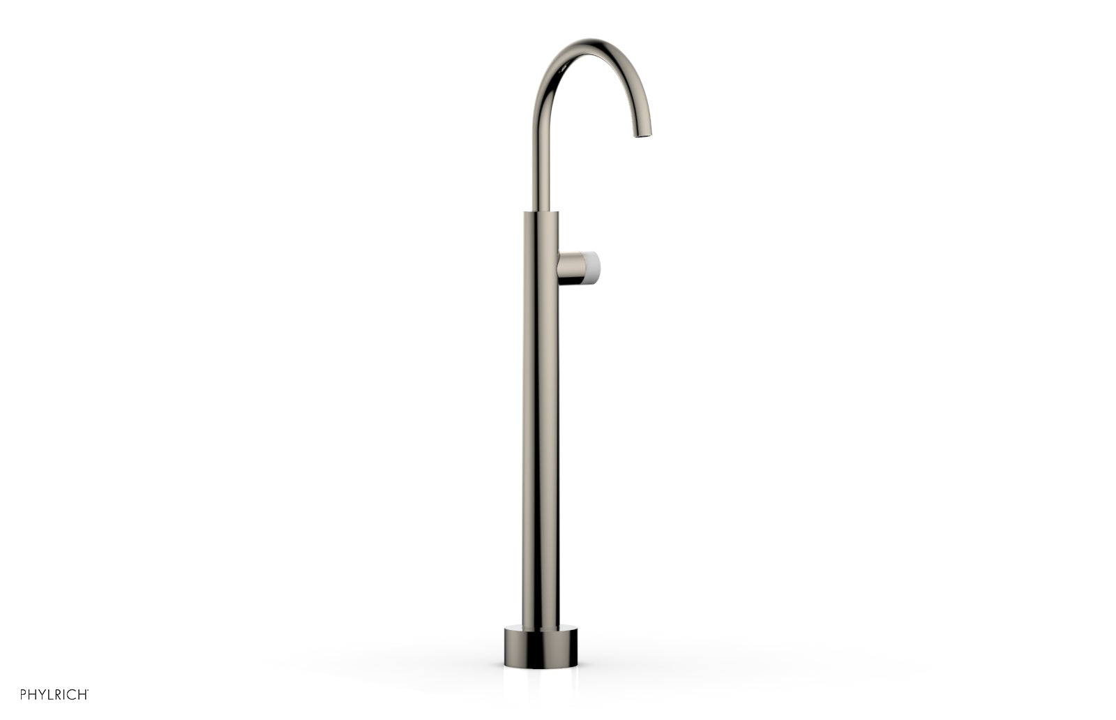 Phylrich BASIC II Low Floor Mount Tub Filler - Marble Handle