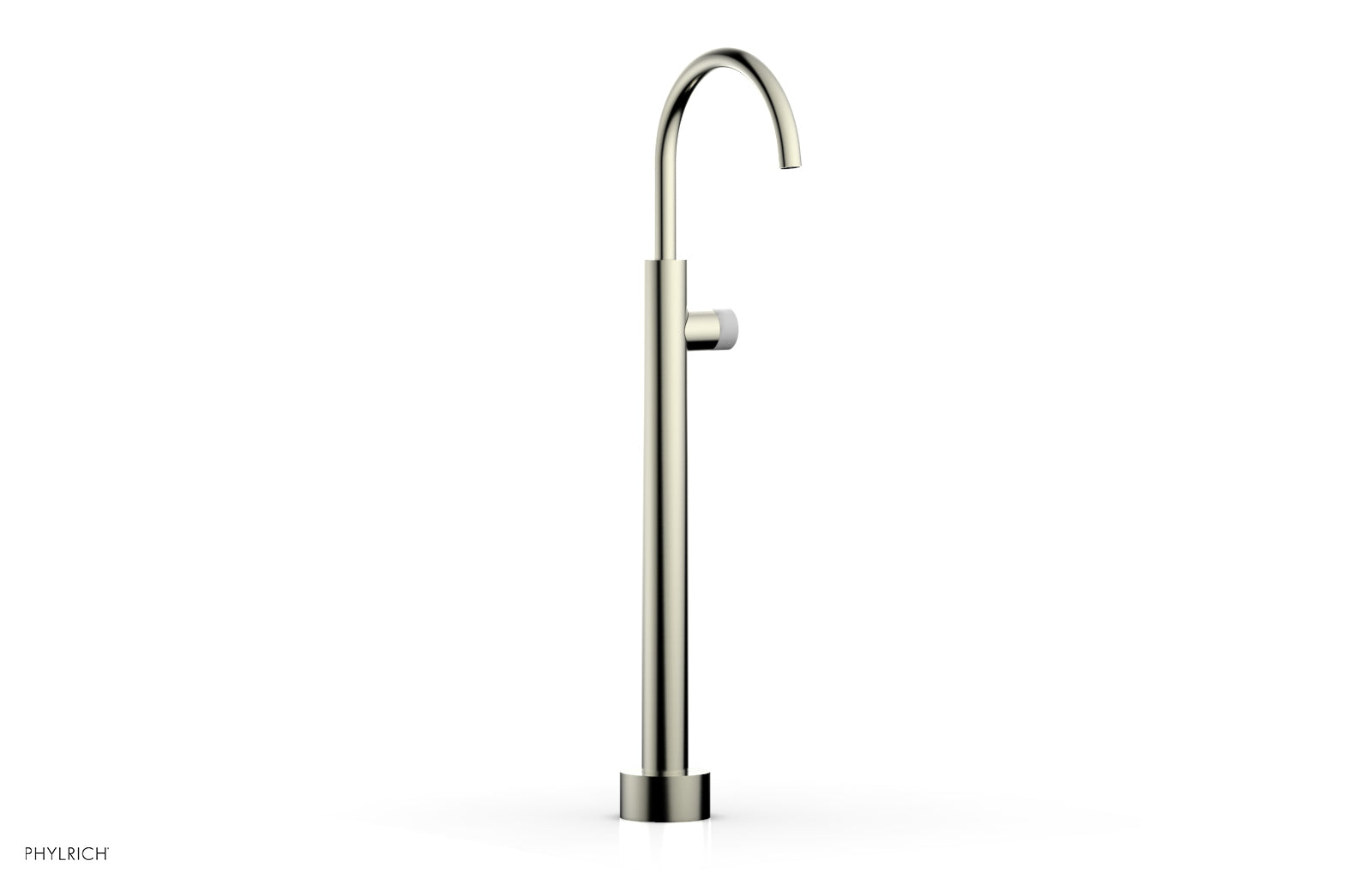 Phylrich BASIC II Low Floor Mount Tub Filler - Marble Handle