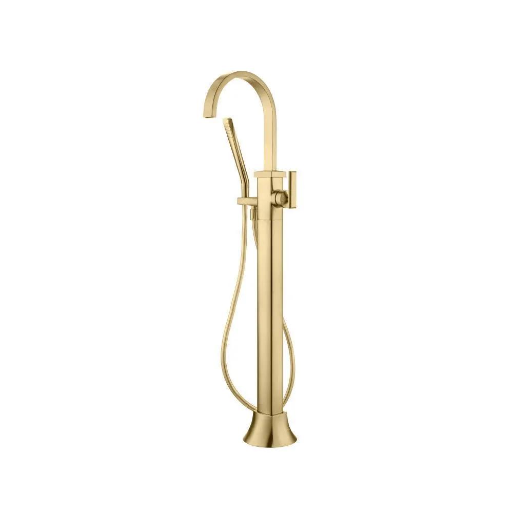 Flusso Serie 100 Freestanding Floor Mount Bathtub / Tub Filler with Hand Shower by Flusso
