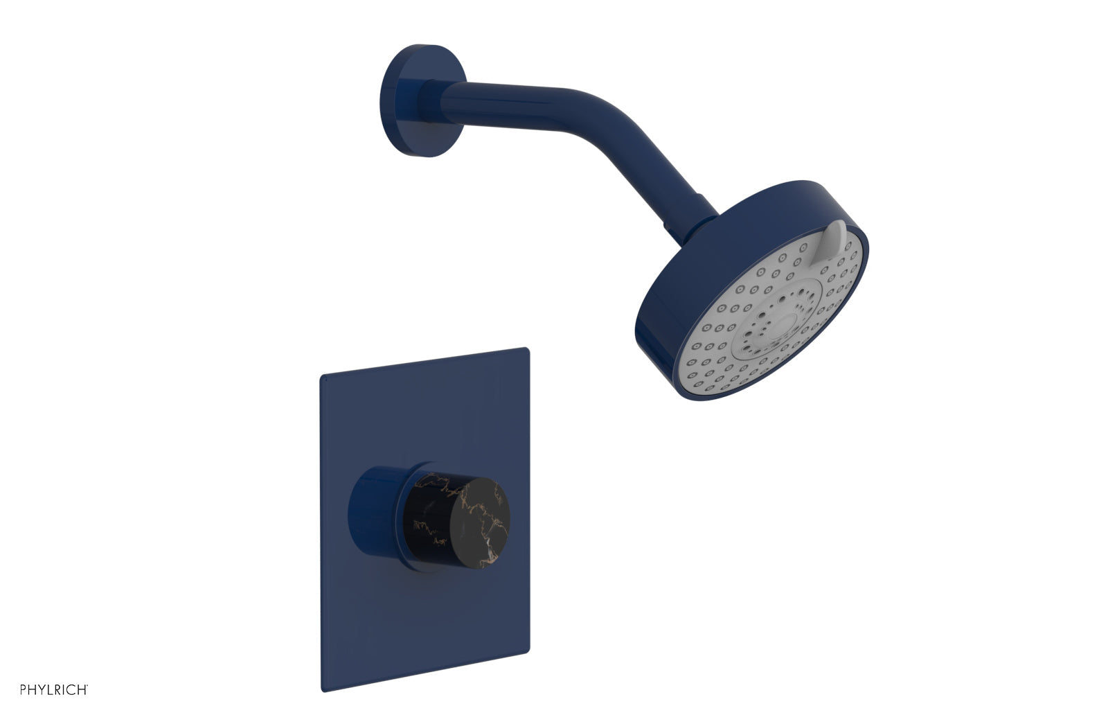 Phylrich BASIC II Pressure Balance Shower Set - Black Marble Handle