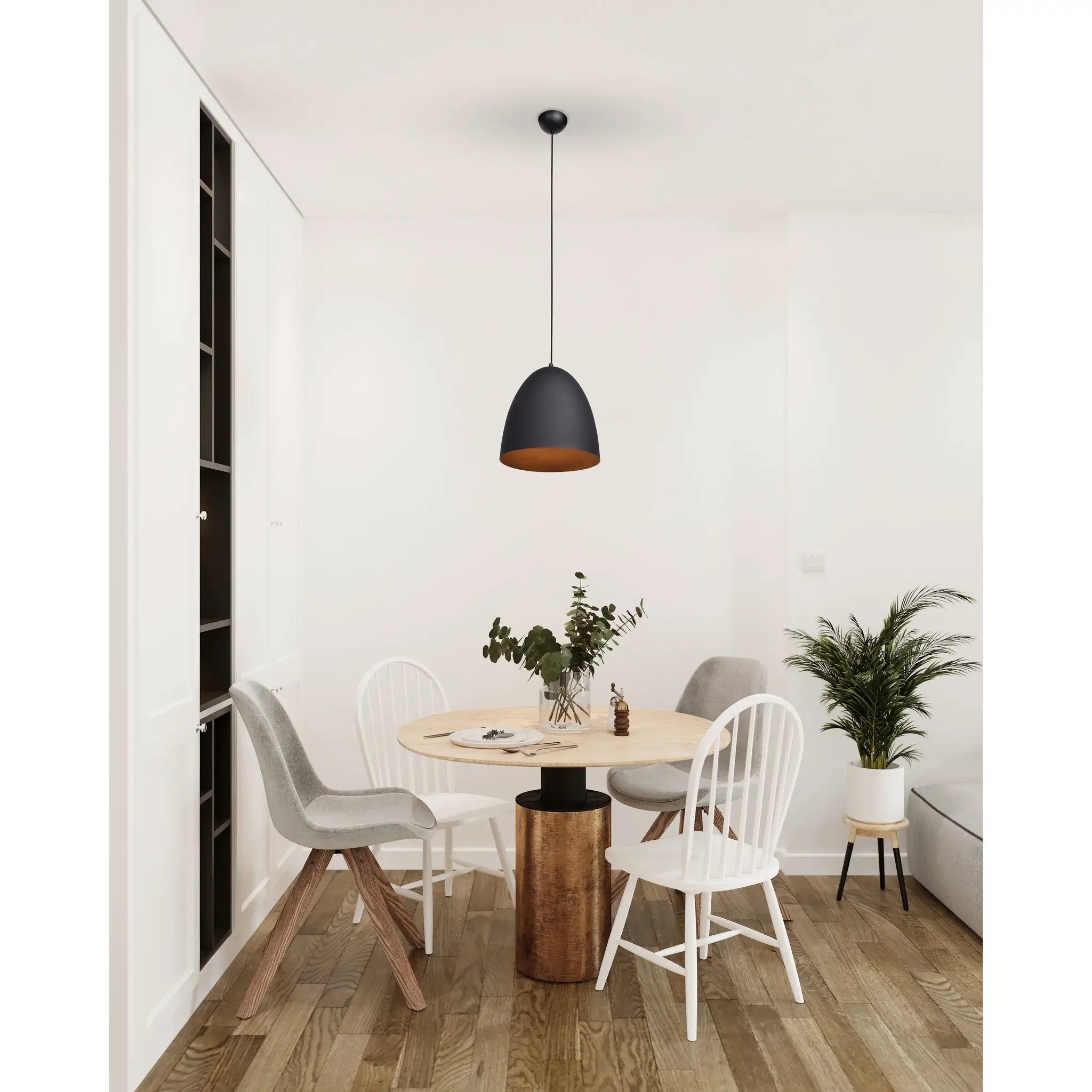matte black led pendant