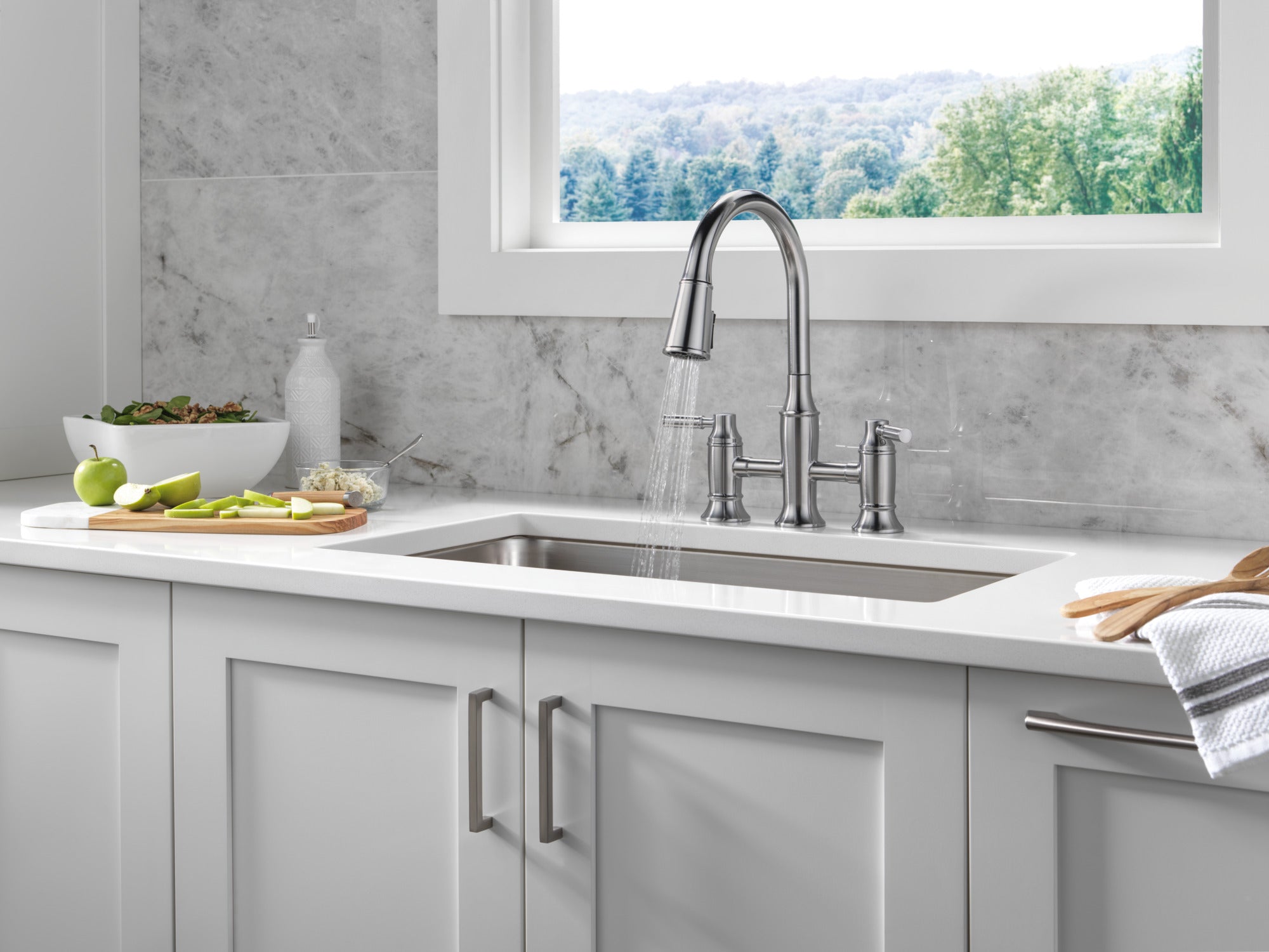 lumicoat arctic stainless kitchen faucet