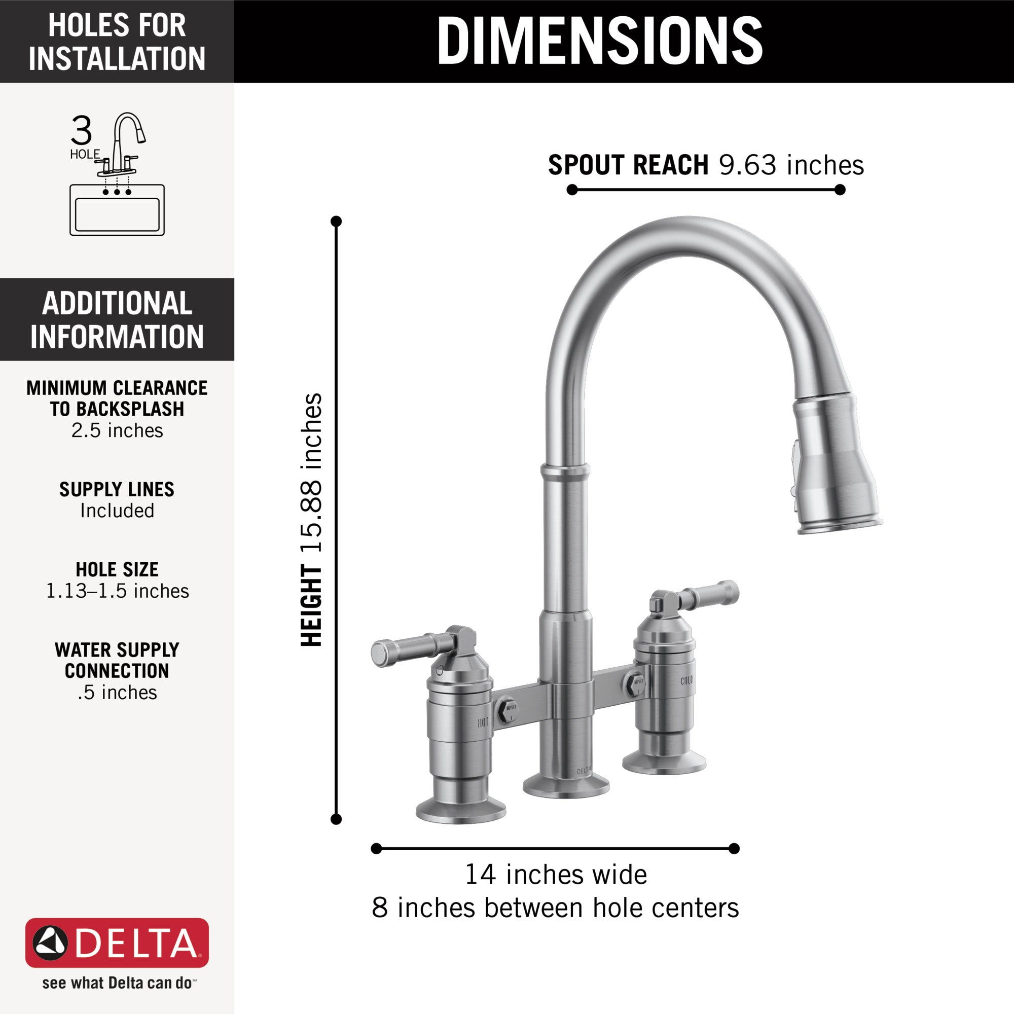 arctic stainless kitchen faucet