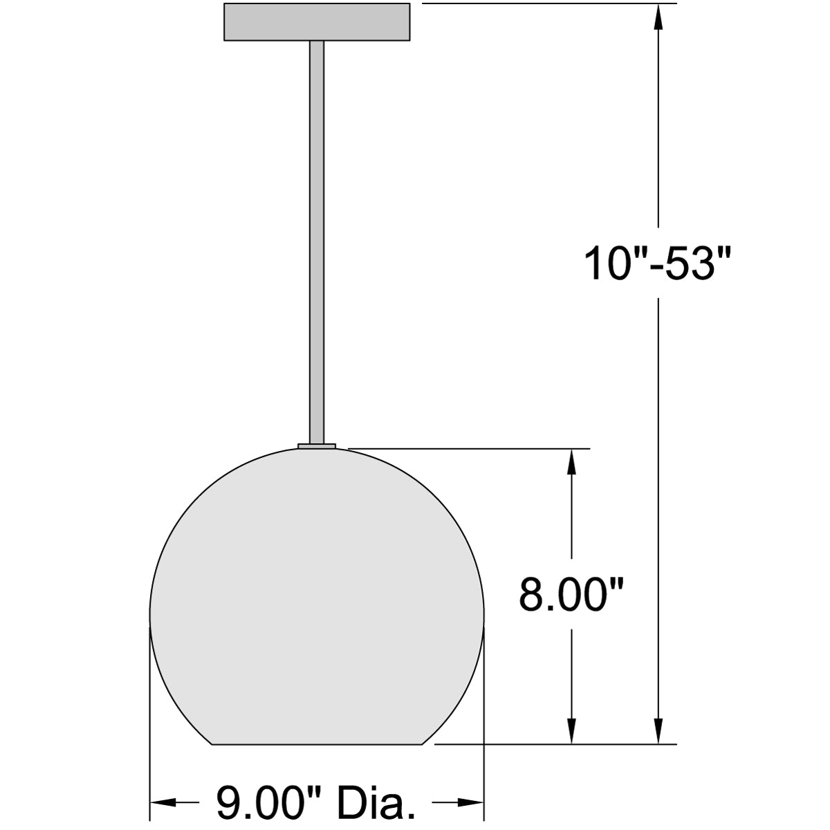 brushed steel led pendant
