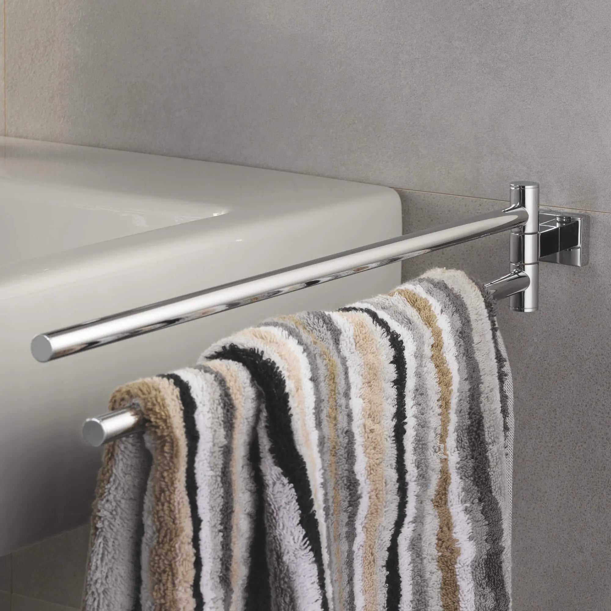 chrome towel bar