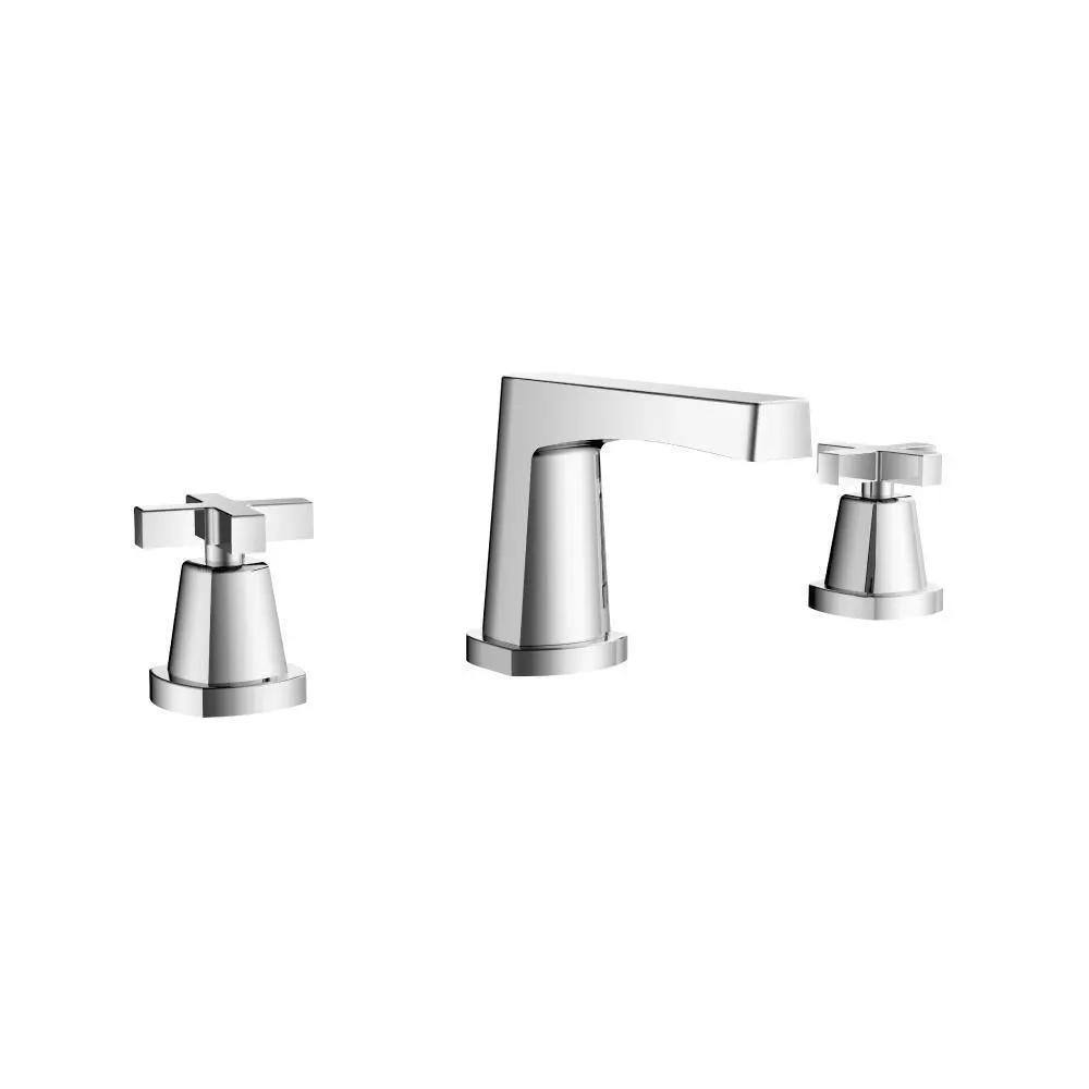 chrome bathroom faucet