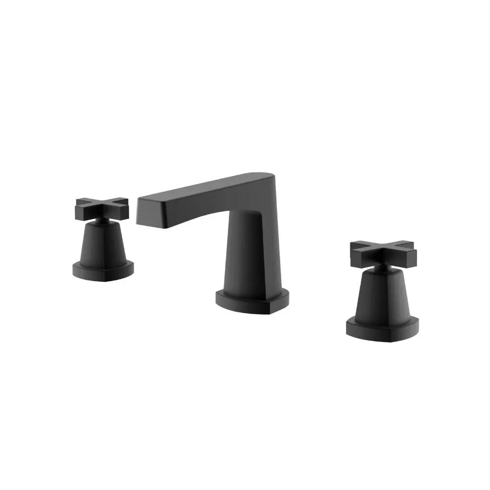 Flusso Serie 240 Three Hole 8" Widespread Two Handle Bathroom Faucet by Flusso
