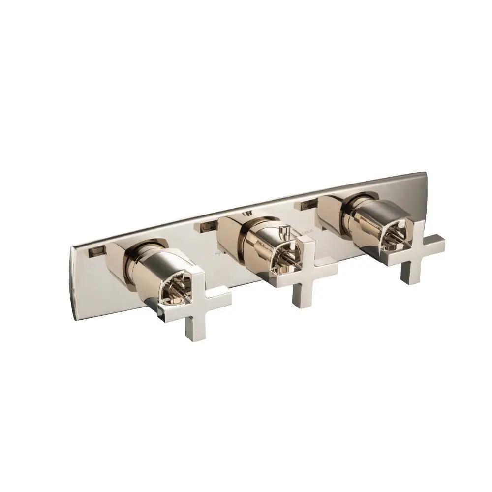 Flusso Serie 240 Trim for Horizontal Thermostatic Valve with 2 Volume Controls by Flusso