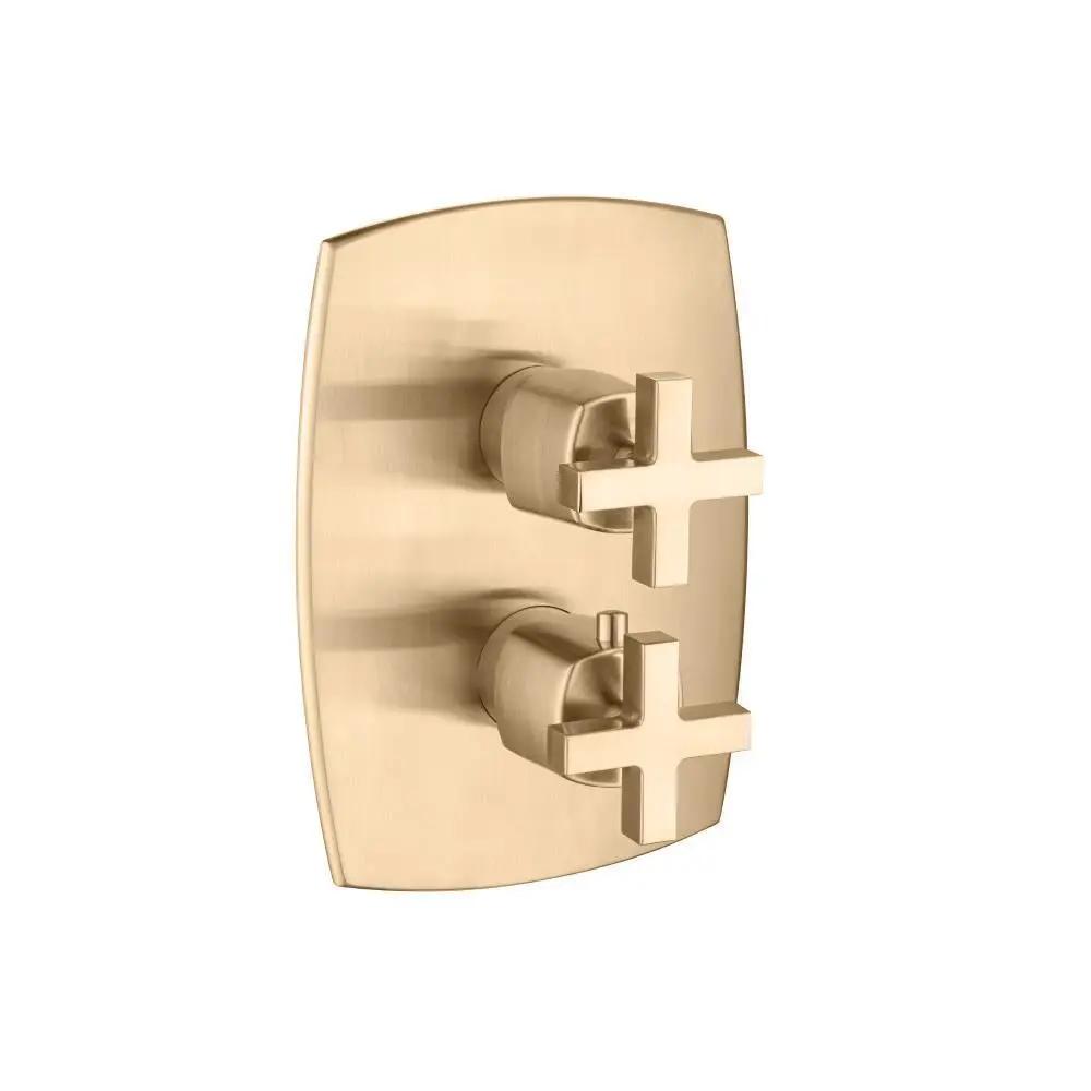 Flusso Serie 240 3/4 " Thermostatic Valve and Trim - with 2-Way Diverter - 2 Output by Flusso