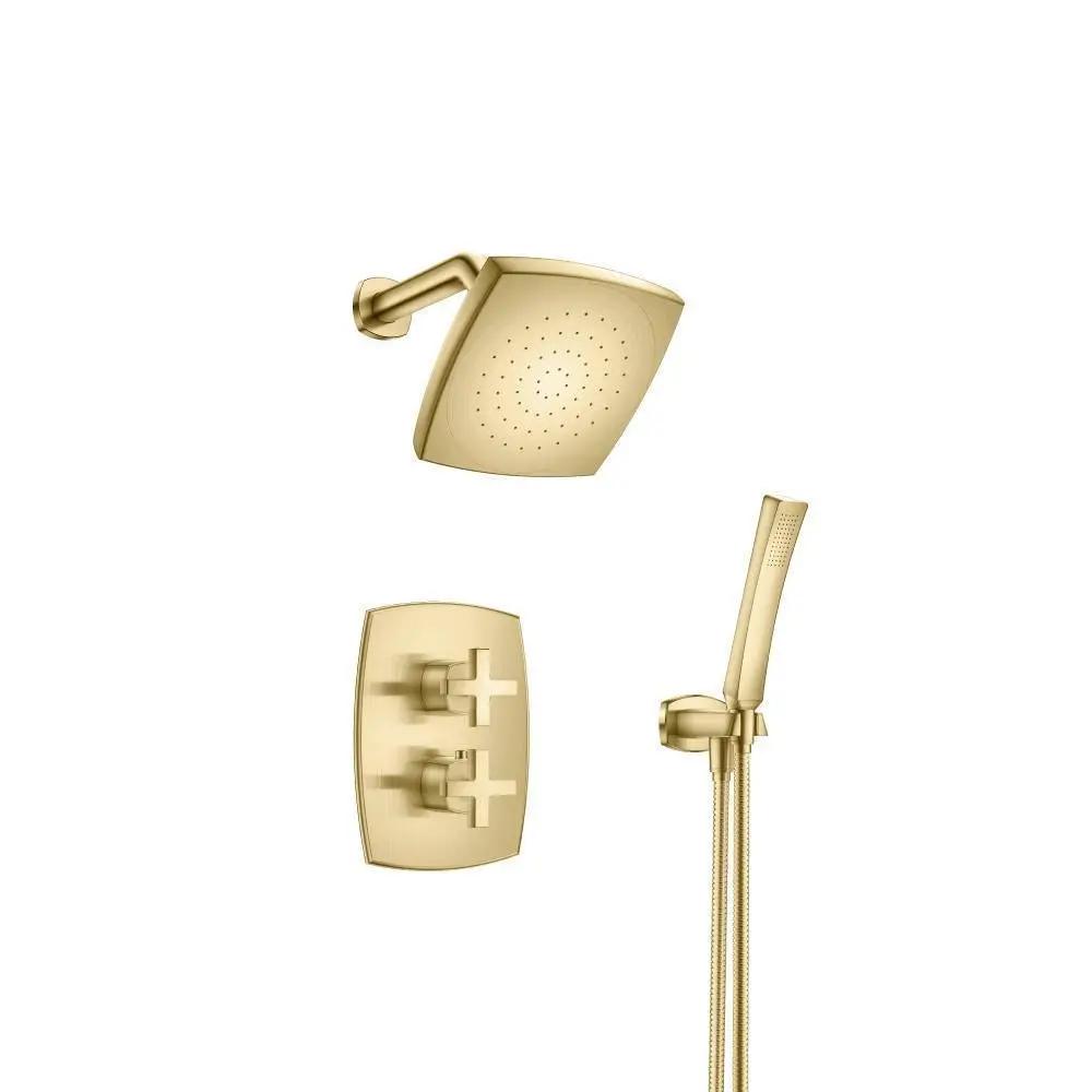Flusso Serie 240 Two Output Shower Set with Shower Head and Hand Held by Flusso