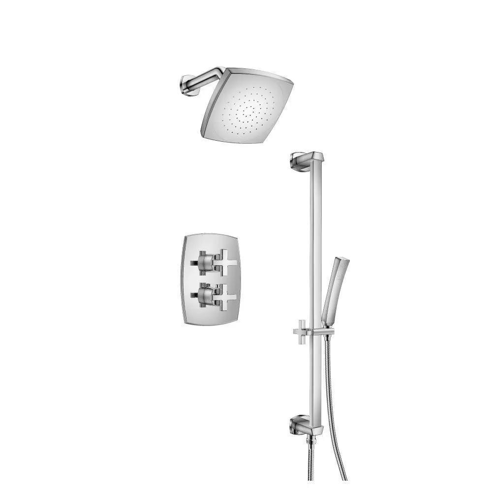 chrome shower set