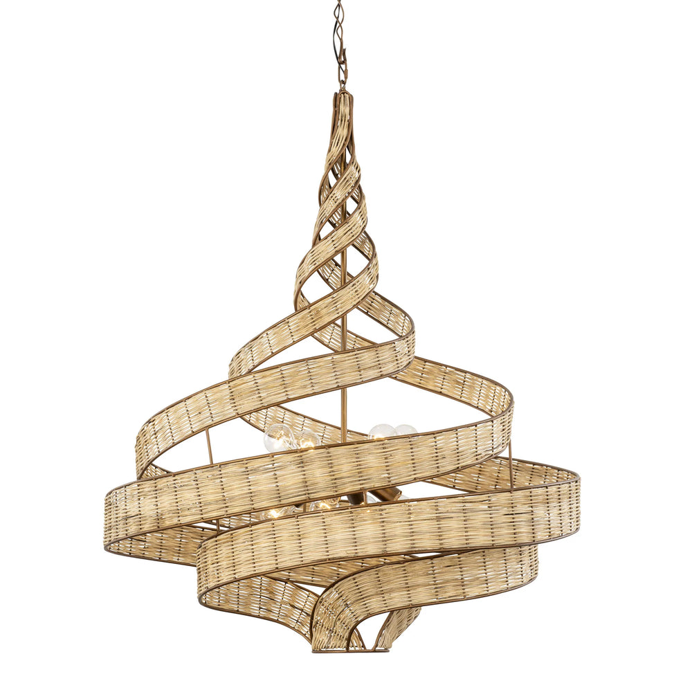 baguette/natural rattan pendant light