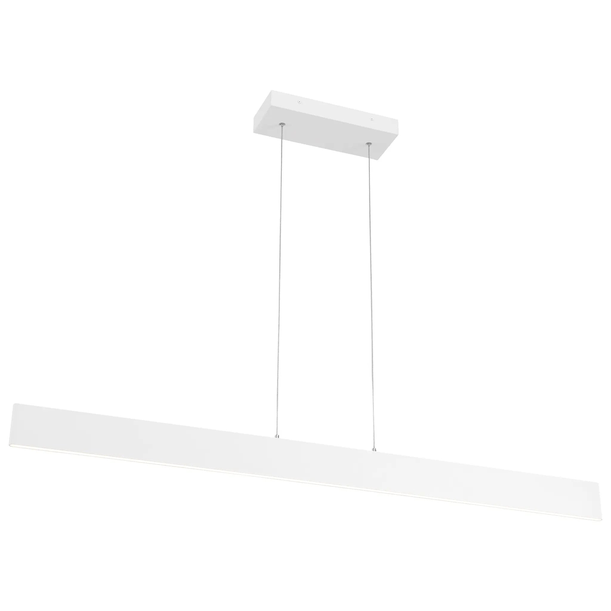 matte white led linear pendant
