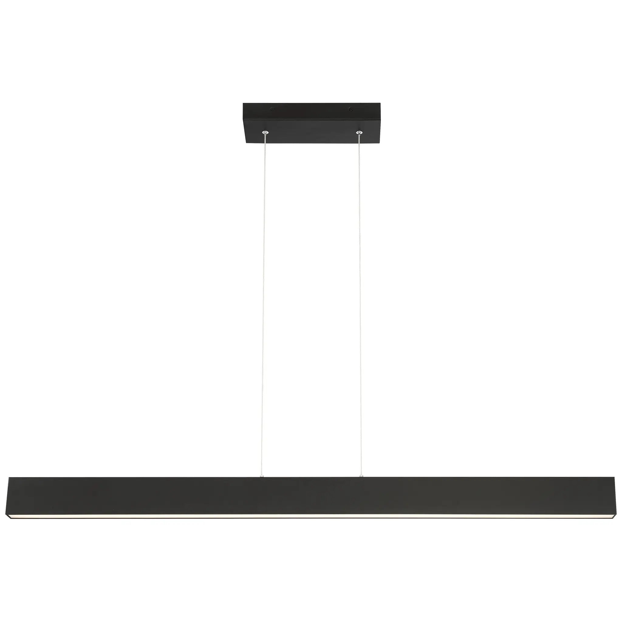 matte black dual voltage led linear pendant