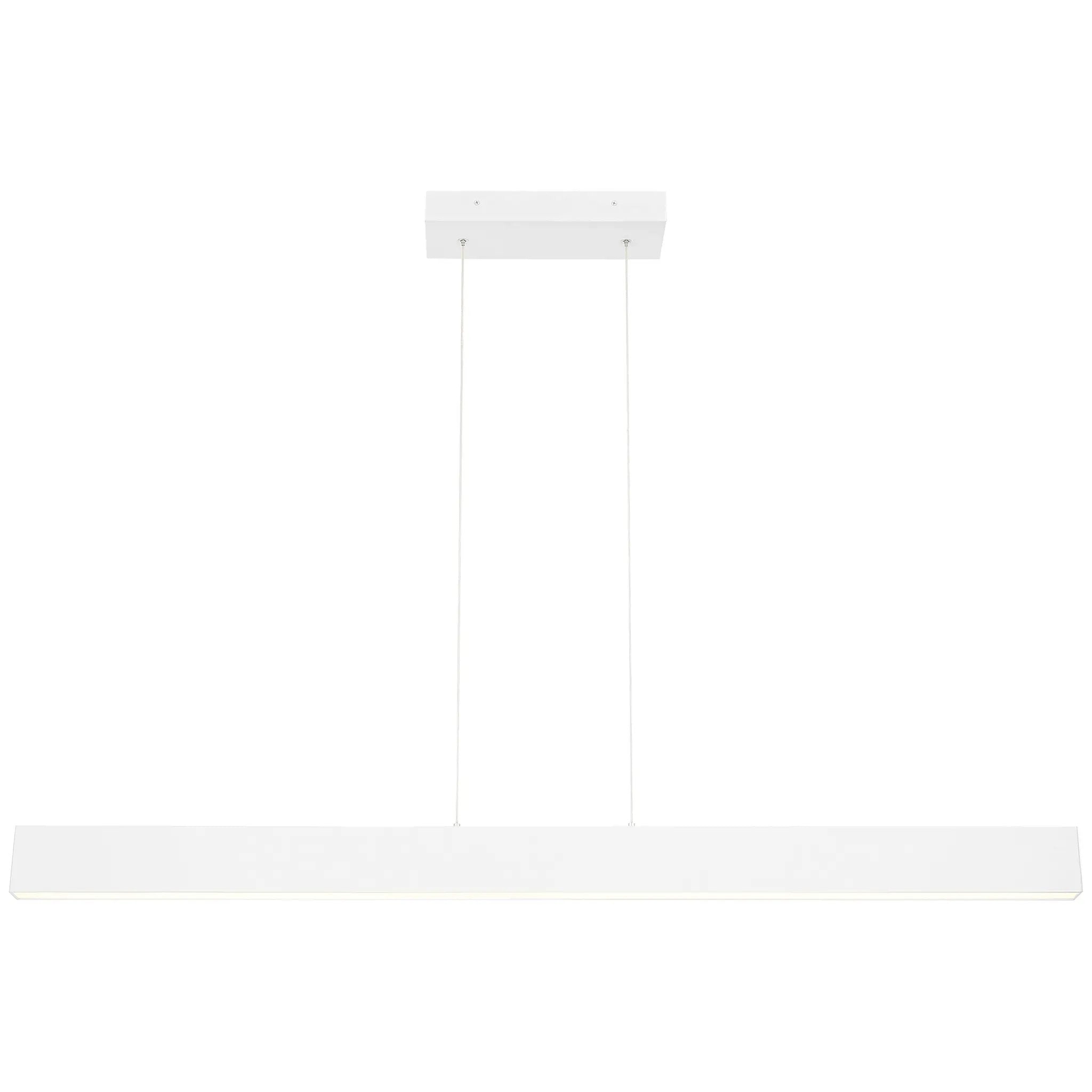 matte white dual voltage led linear pendant