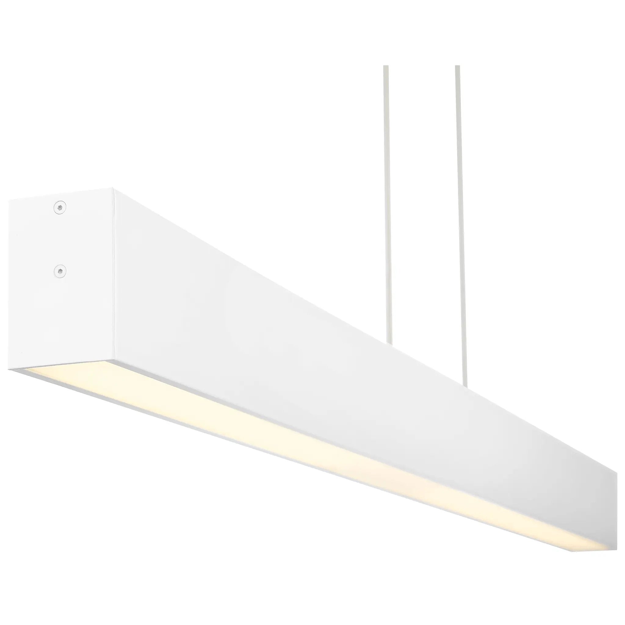 matte white dual voltage led linear pendant