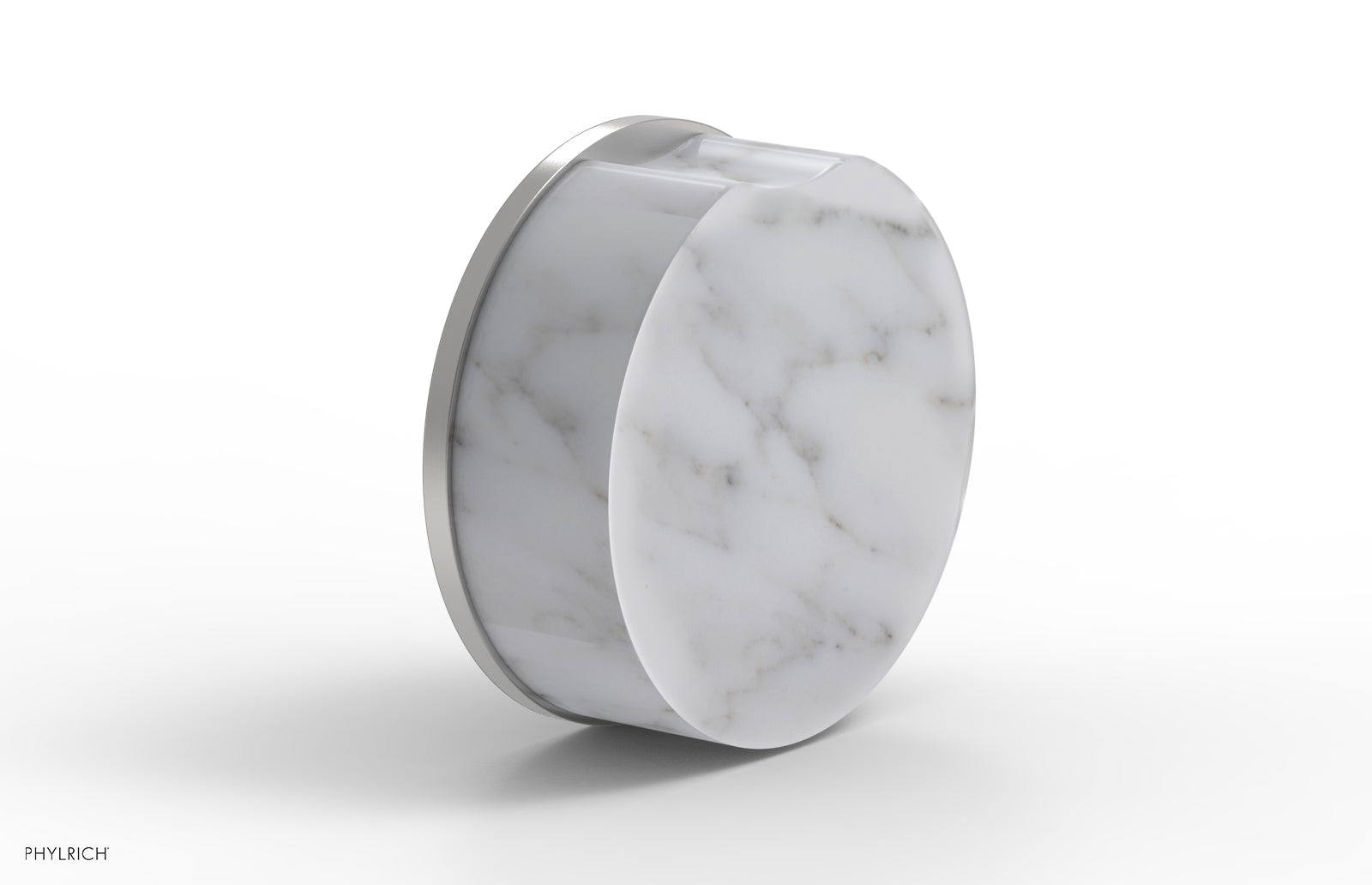 Phylrich CIRC Volume Control/Diverter Trim - White Marble Handle