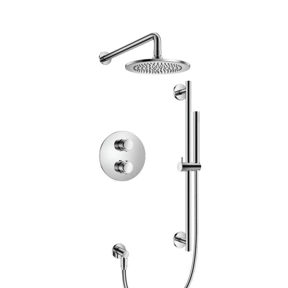 chrome shower set