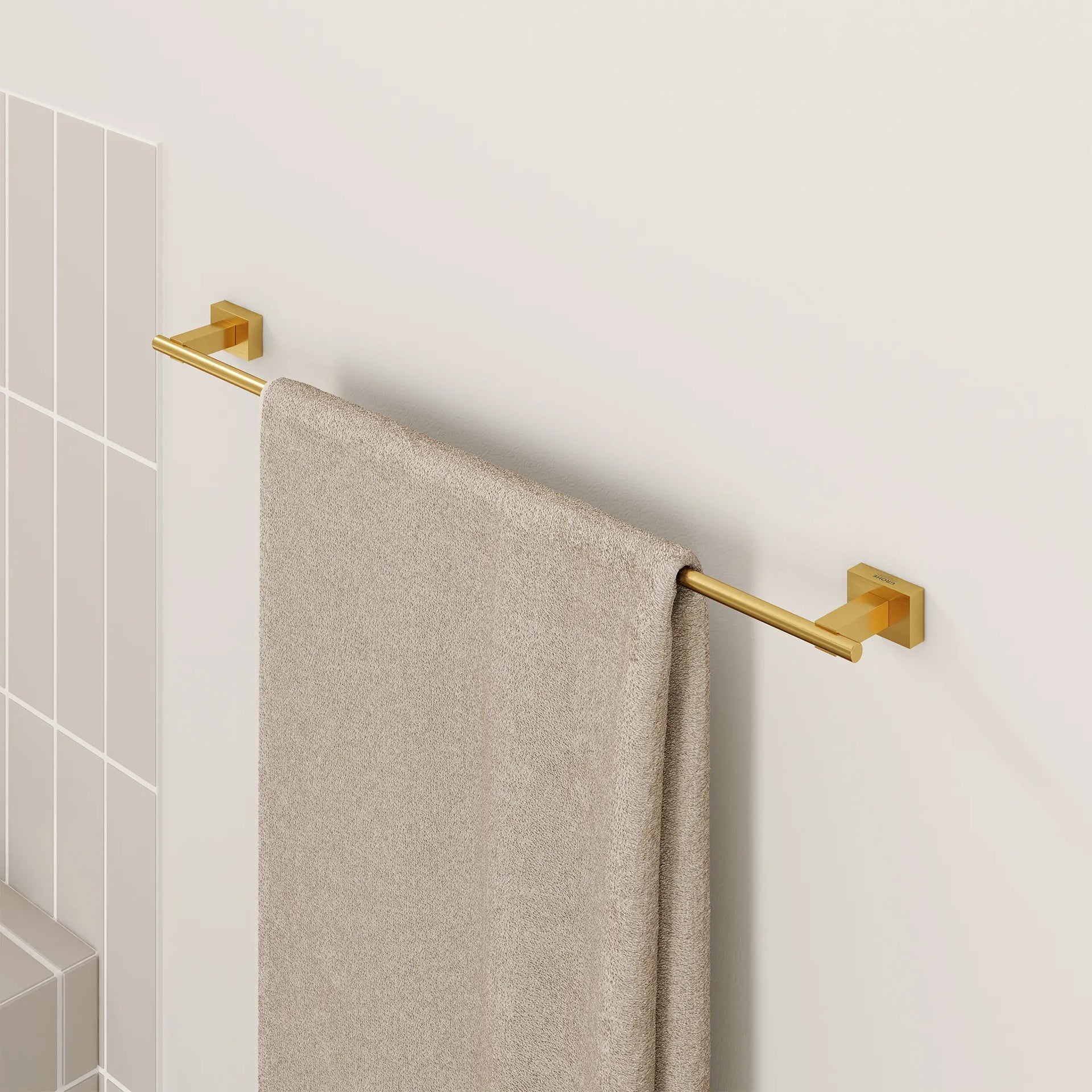 brushed cool sunrise towel bar