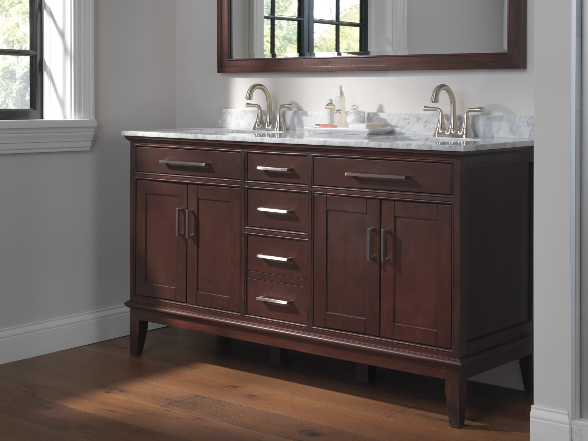 stainless bathroom faucet