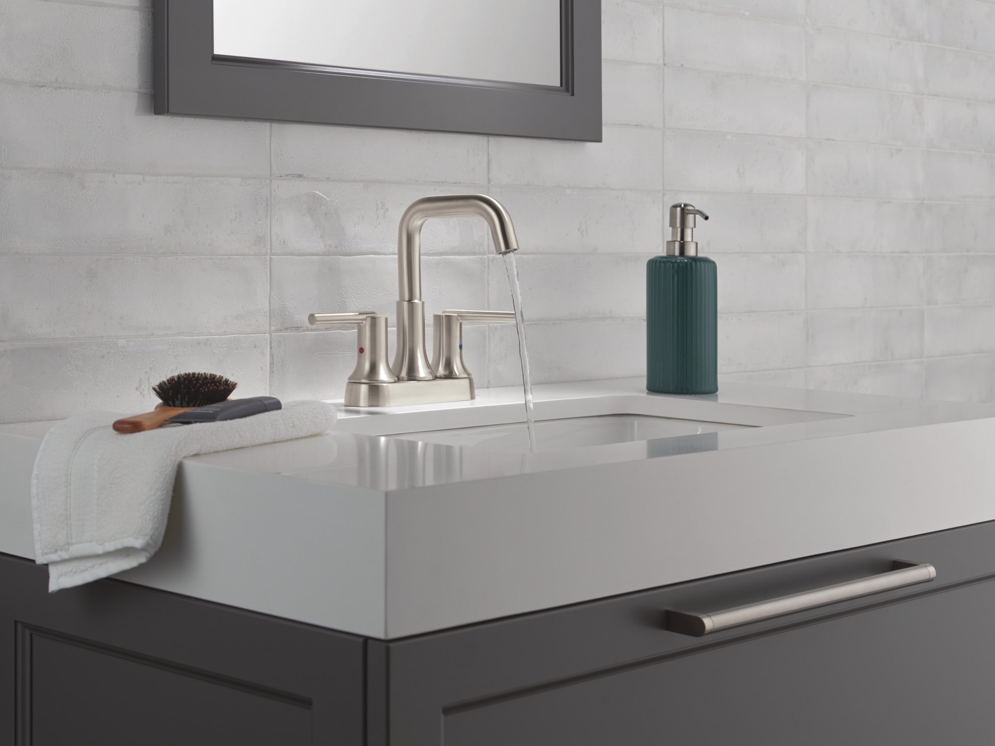 stainless bathroom faucet