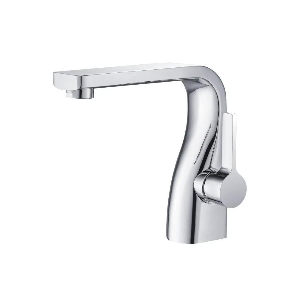 chrome bathroom faucet