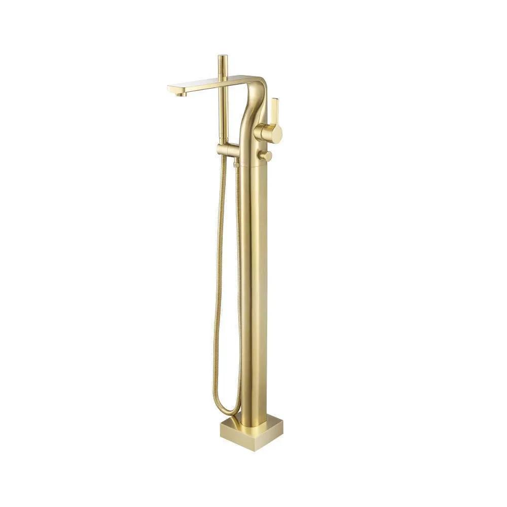 Flusso Serie 260 Freestanding Floor Mount Bathtub / Tub Filler with Hand Shower by Flusso
