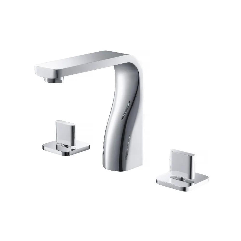 chrome bathroom faucet