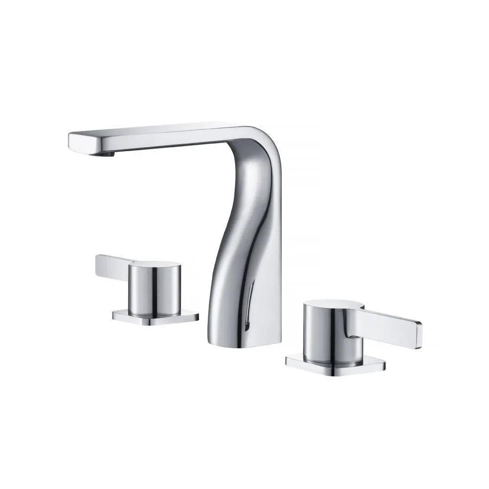 chrome bathroom faucet