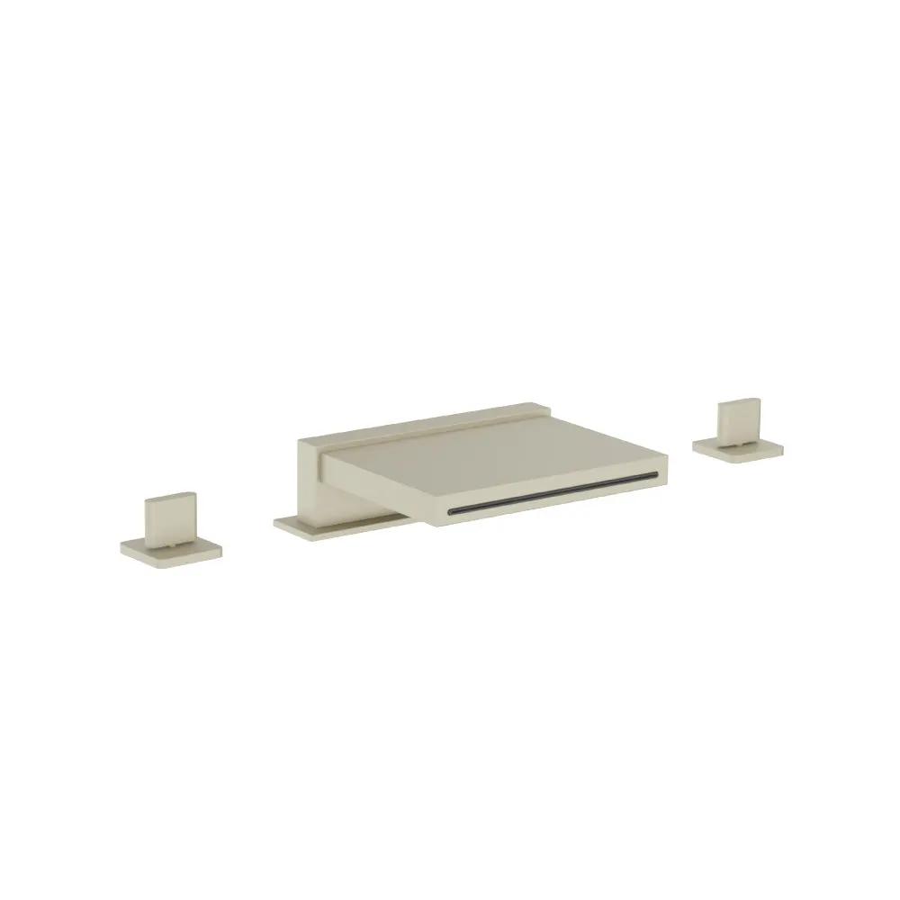 Flusso Serie 260 3 Hole Deck Mount Cascade / Sheet Flow Roman Tub Faucet by Flusso