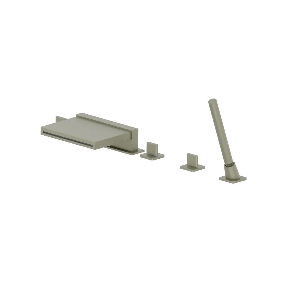 Flusso Serie 260 Five Hole Deck Mounted Cascade Flow Roman Tub Faucet with Hand Shower by Flusso