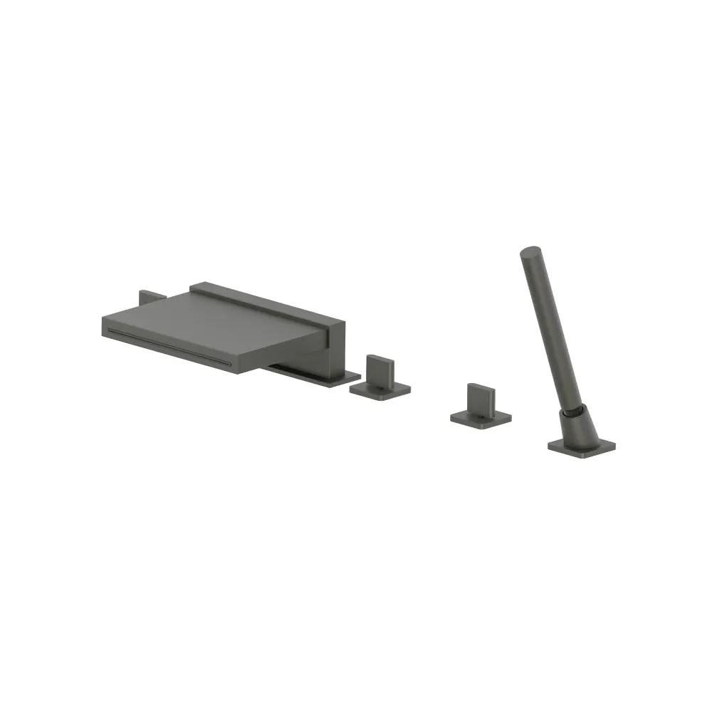 Flusso Serie 260 Five Hole Deck Mounted Cascade Flow Roman Tub Faucet with Hand Shower by Flusso