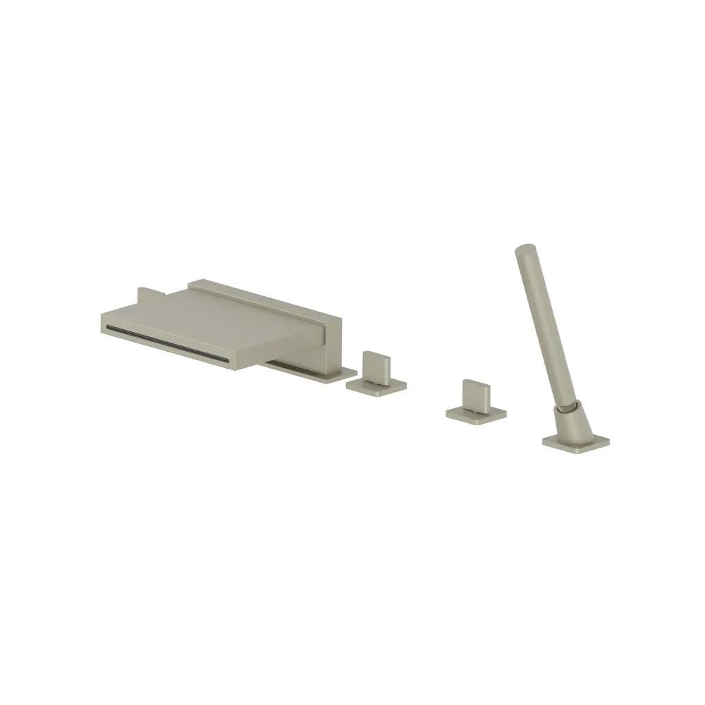 Flusso Serie 260 Five Hole Deck Mounted Cascade Flow Roman Tub Faucet with Hand Shower by Flusso