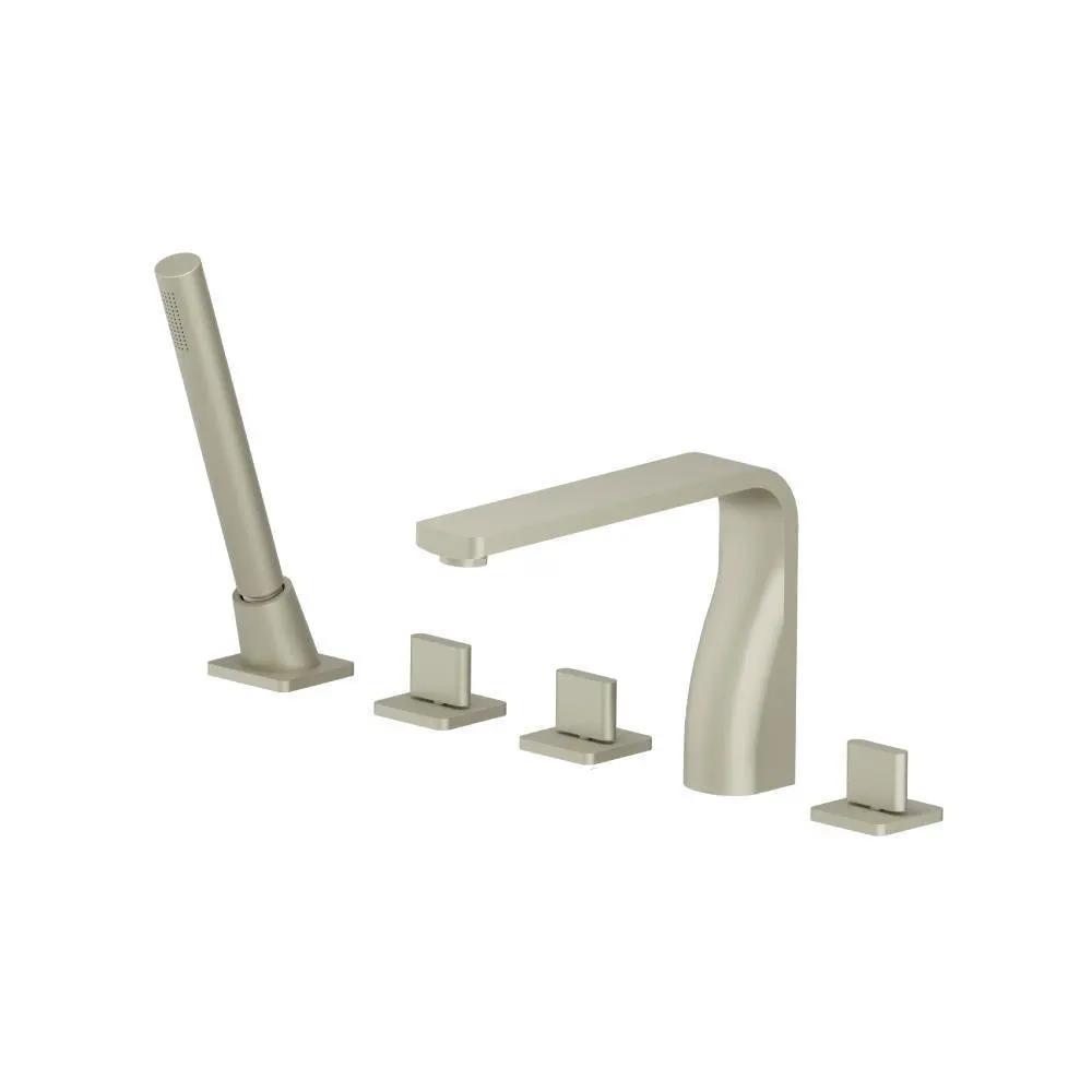 Flusso Serie 260 Five Hole Deck Mounted Roman Tub Faucet with Hand Shower by Flusso
