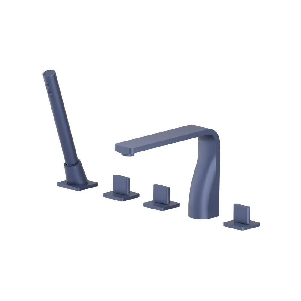 Flusso Serie 260 Five Hole Deck Mounted Roman Tub Faucet with Hand Shower by Flusso