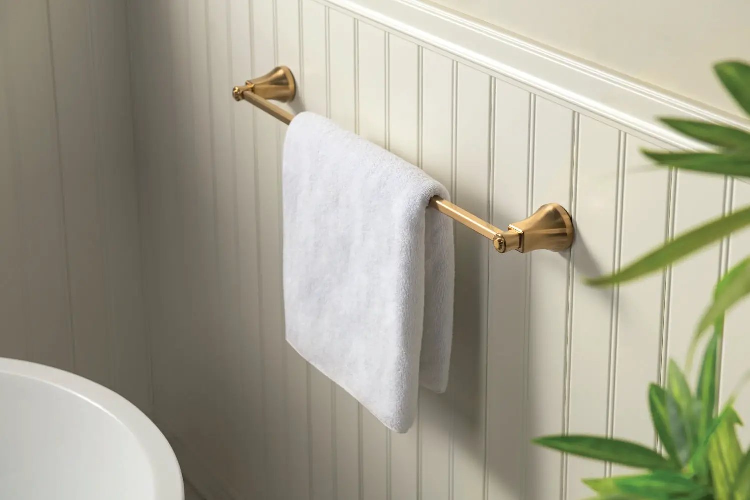 brushed bronze pvd towel bar