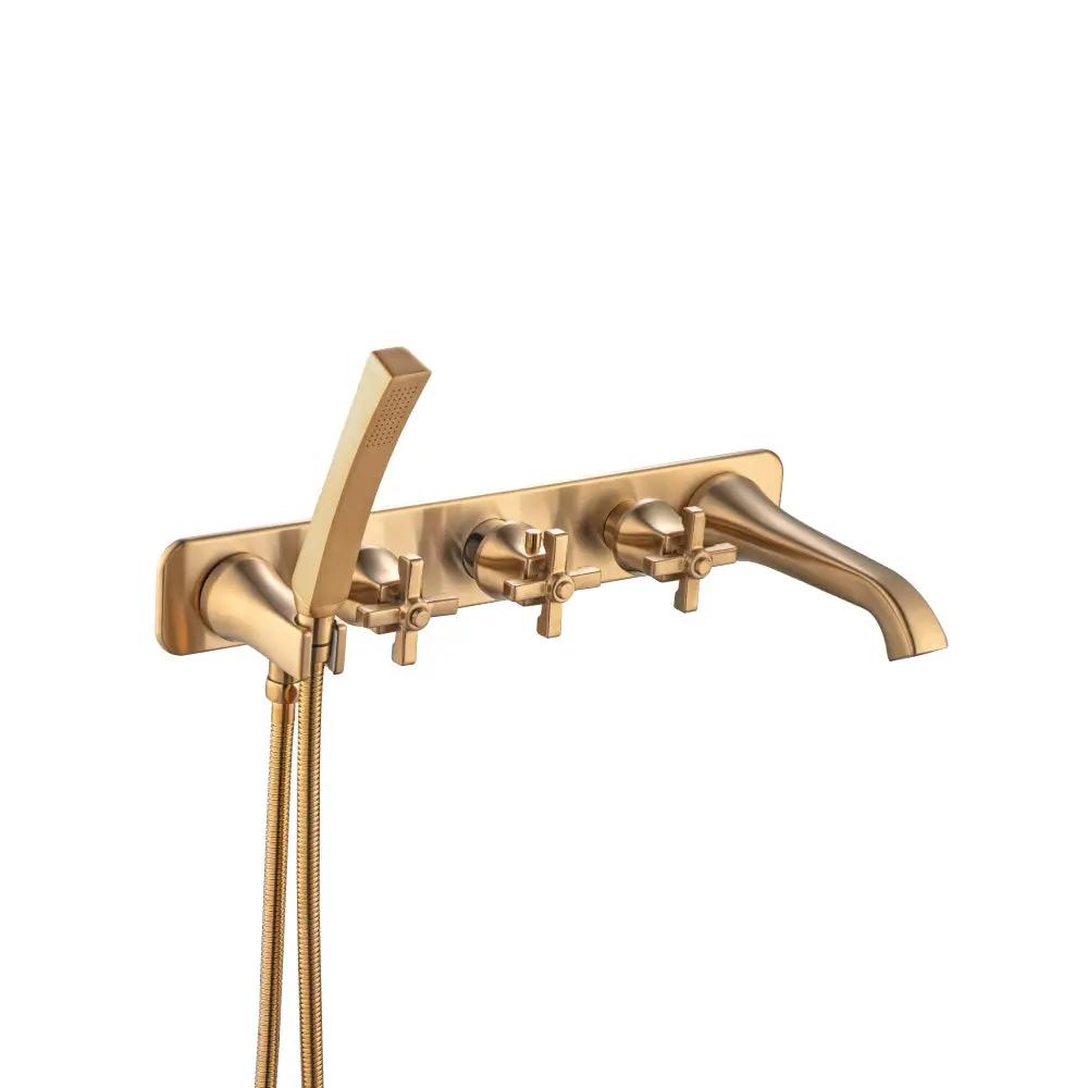 Flusso Serie 270 Trim for Wall Mount Tub Filler with Hand Shower by Flusso