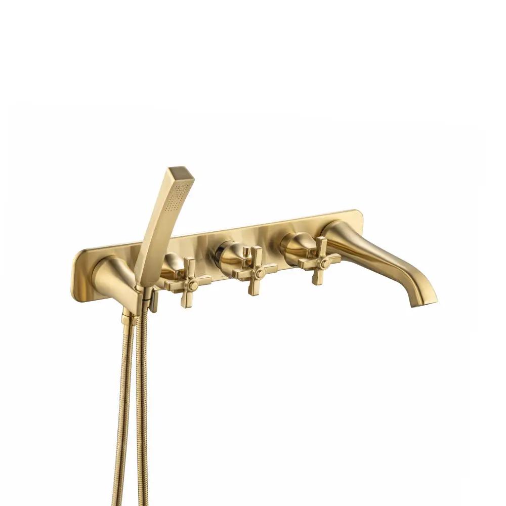 Flusso Serie 270 Trim for Wall Mount Tub Filler with Hand Shower by Flusso