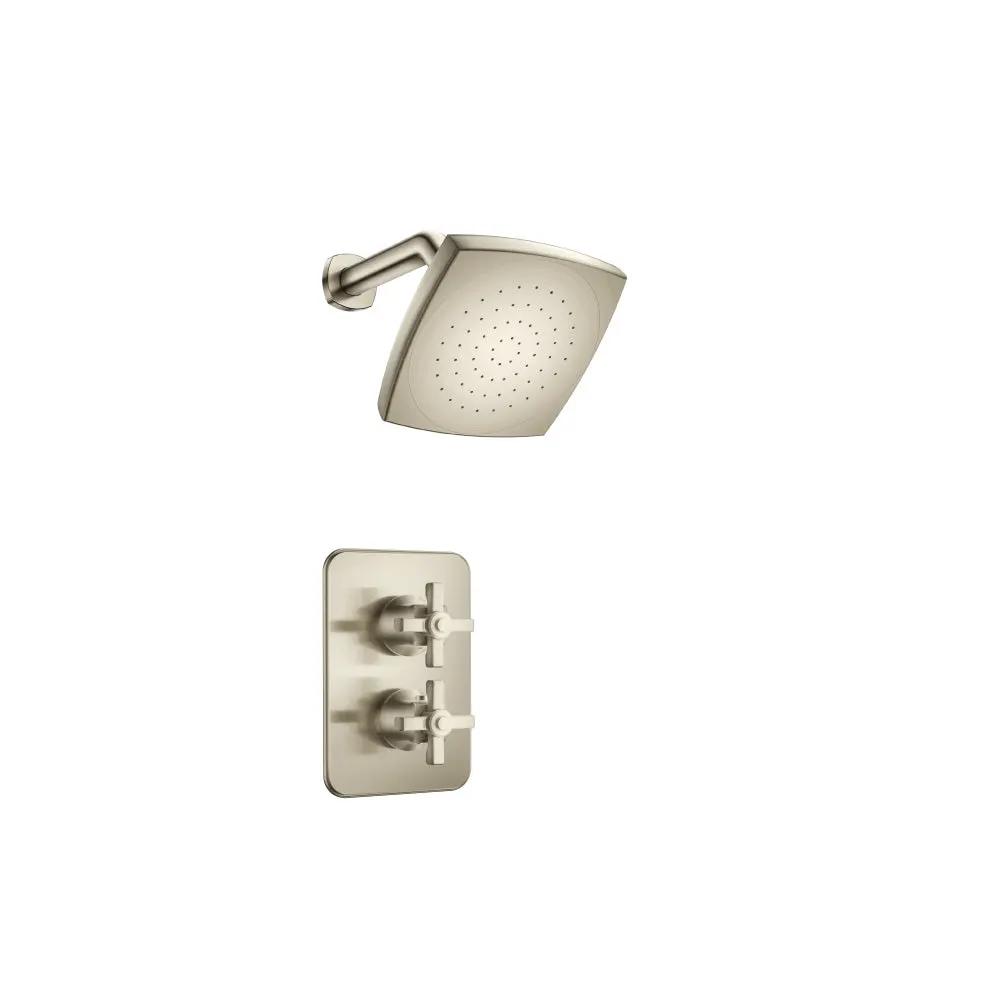 brushed nickel pvd shower set