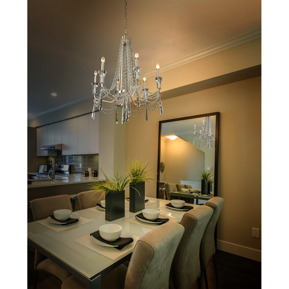 transcend silver chandelier