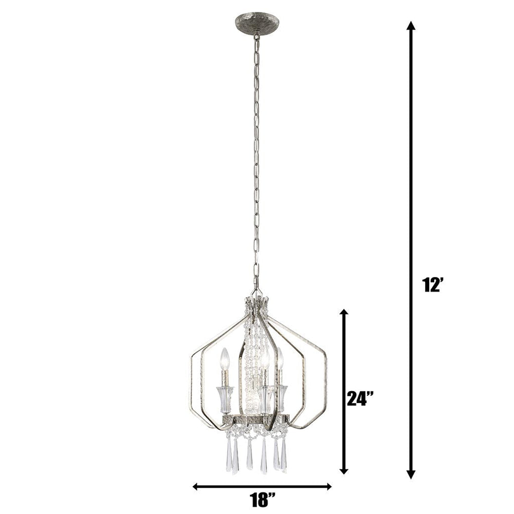 transcend silver pendant light