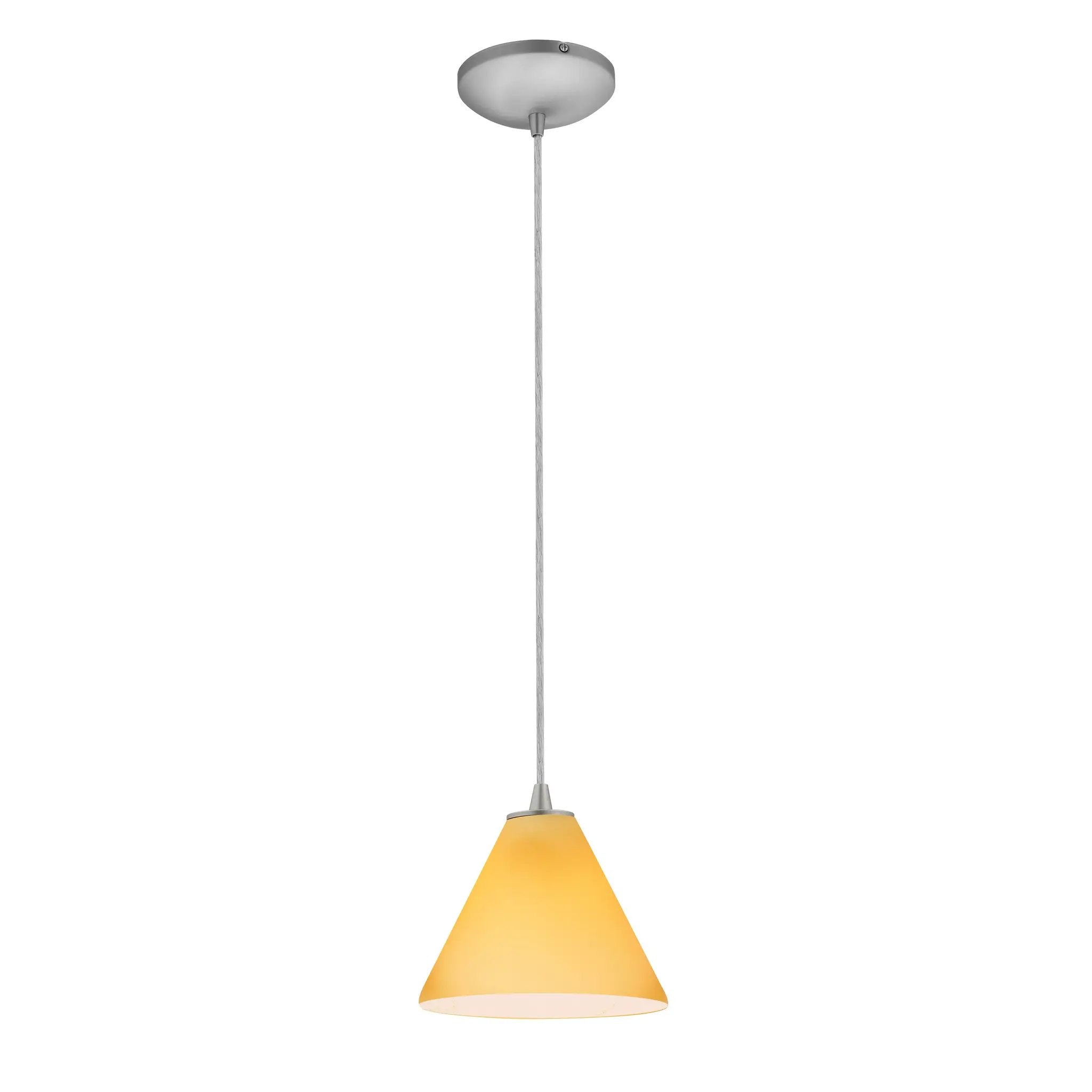 brushed steel pendant