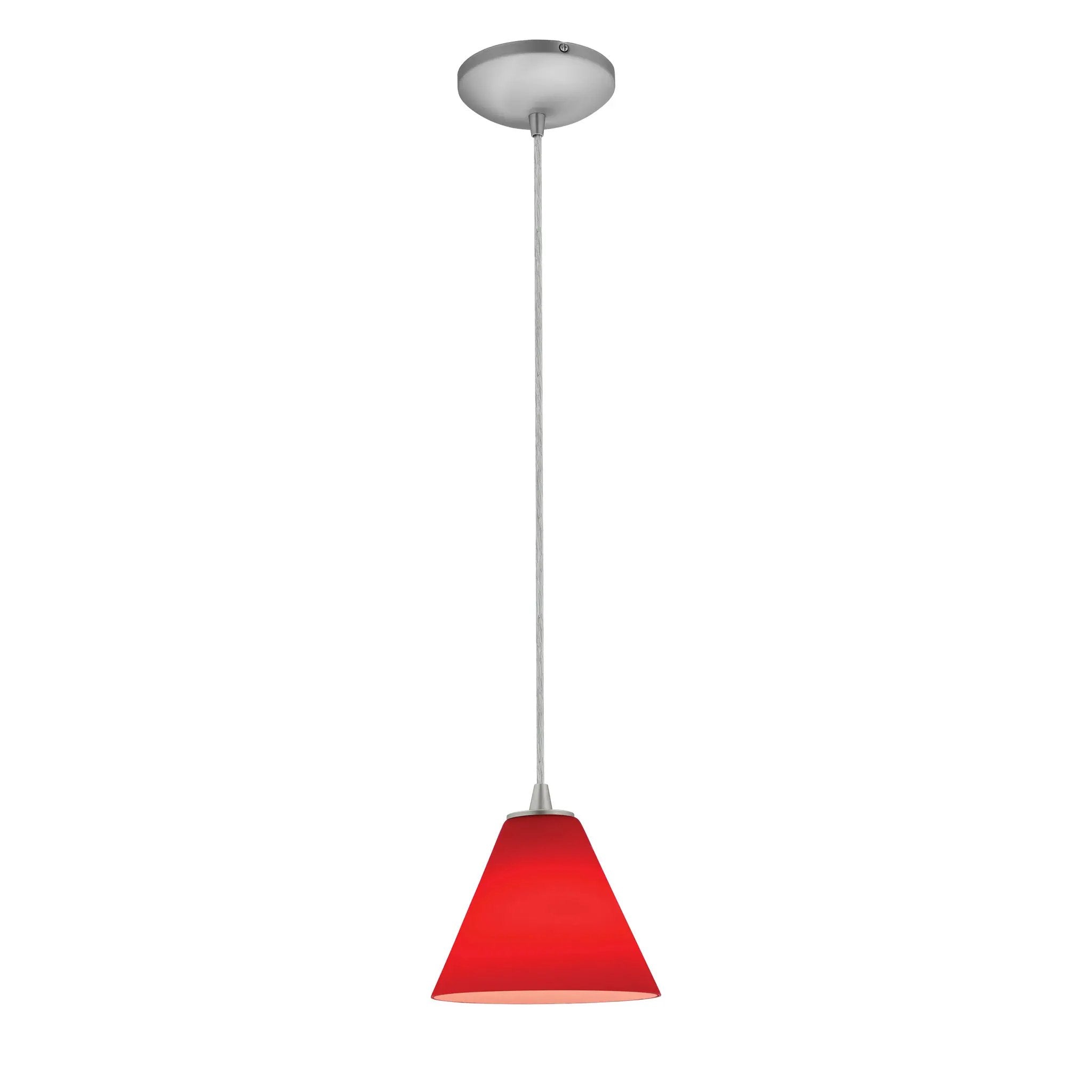 brushed steel pendant
