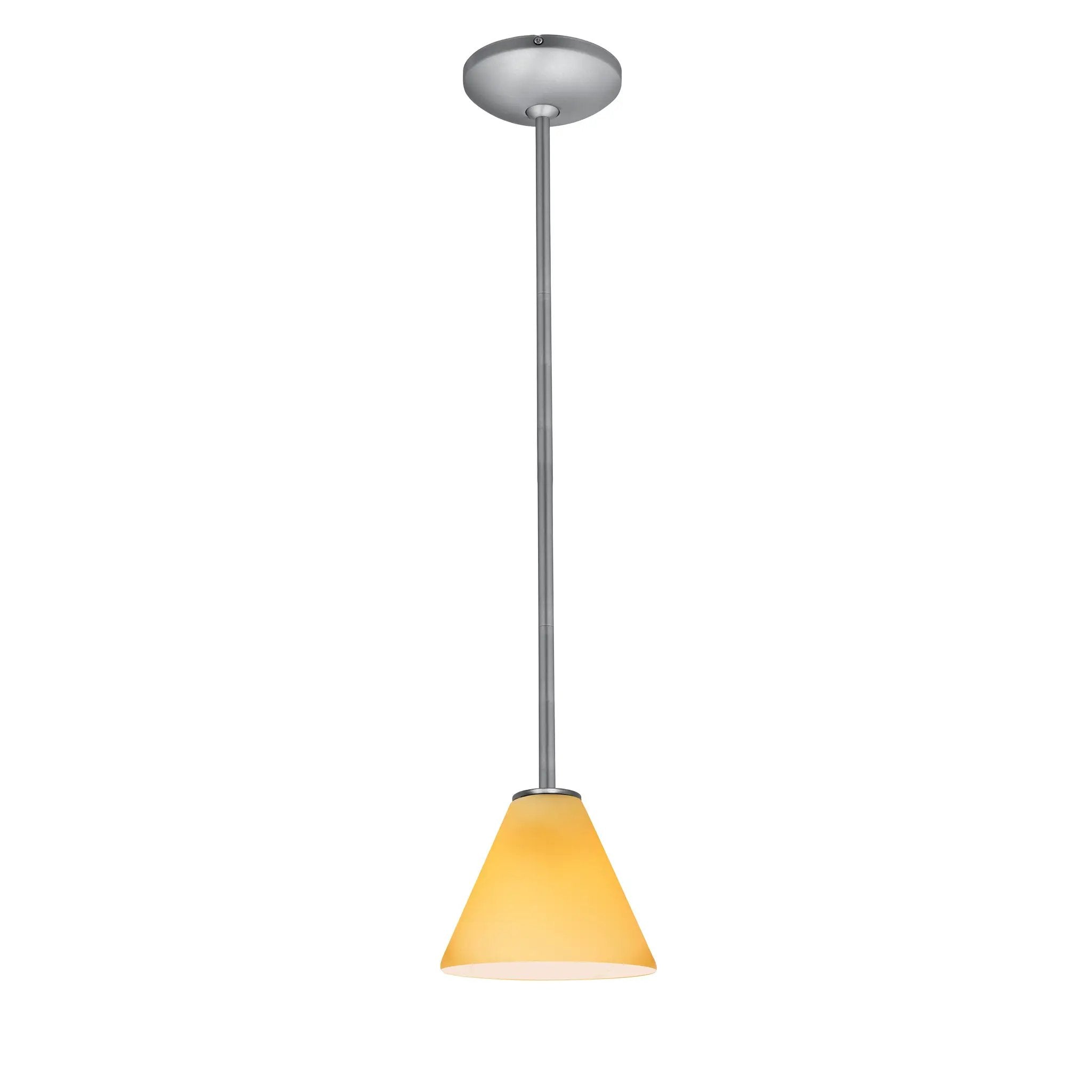brushed steel pendant