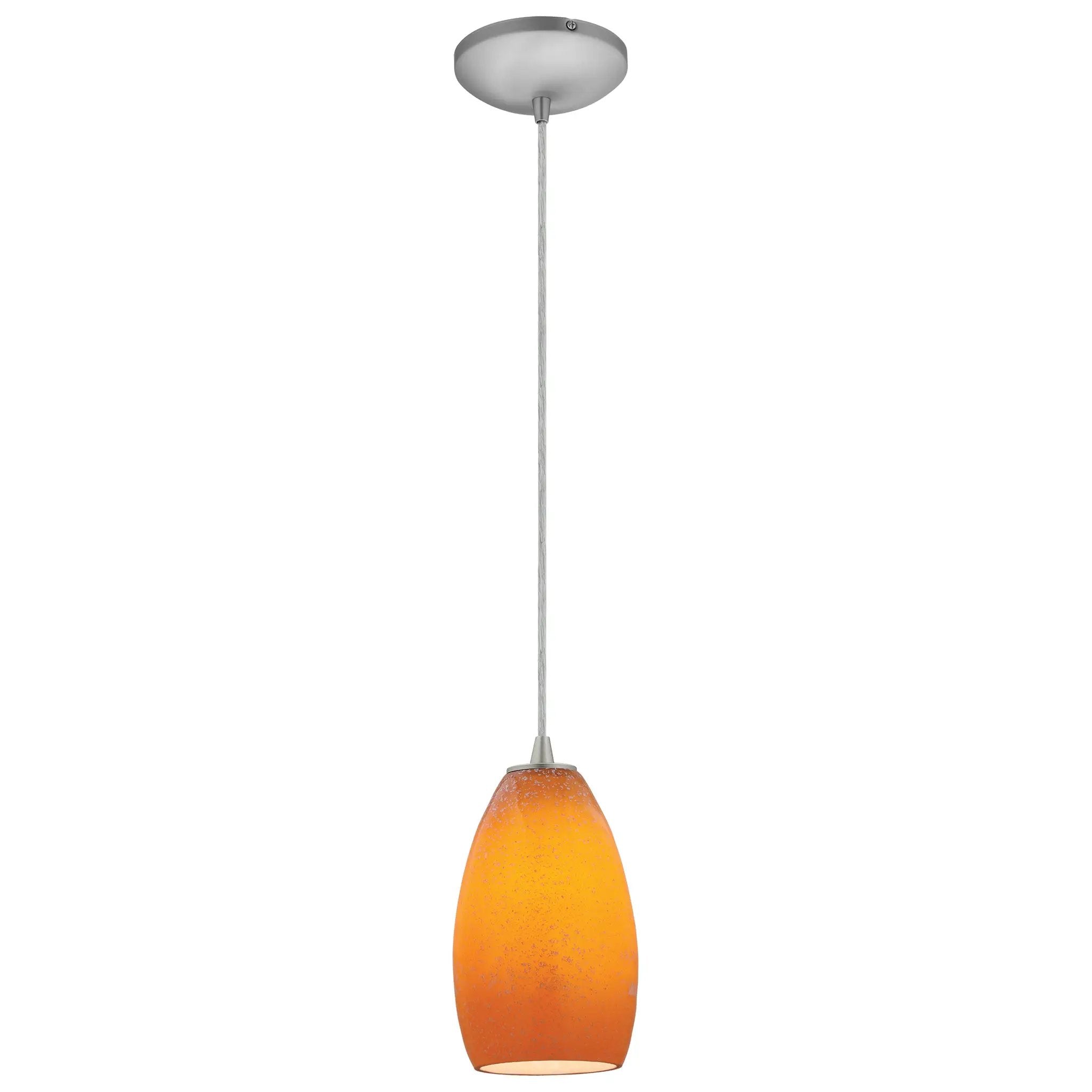 brushed steel pendant