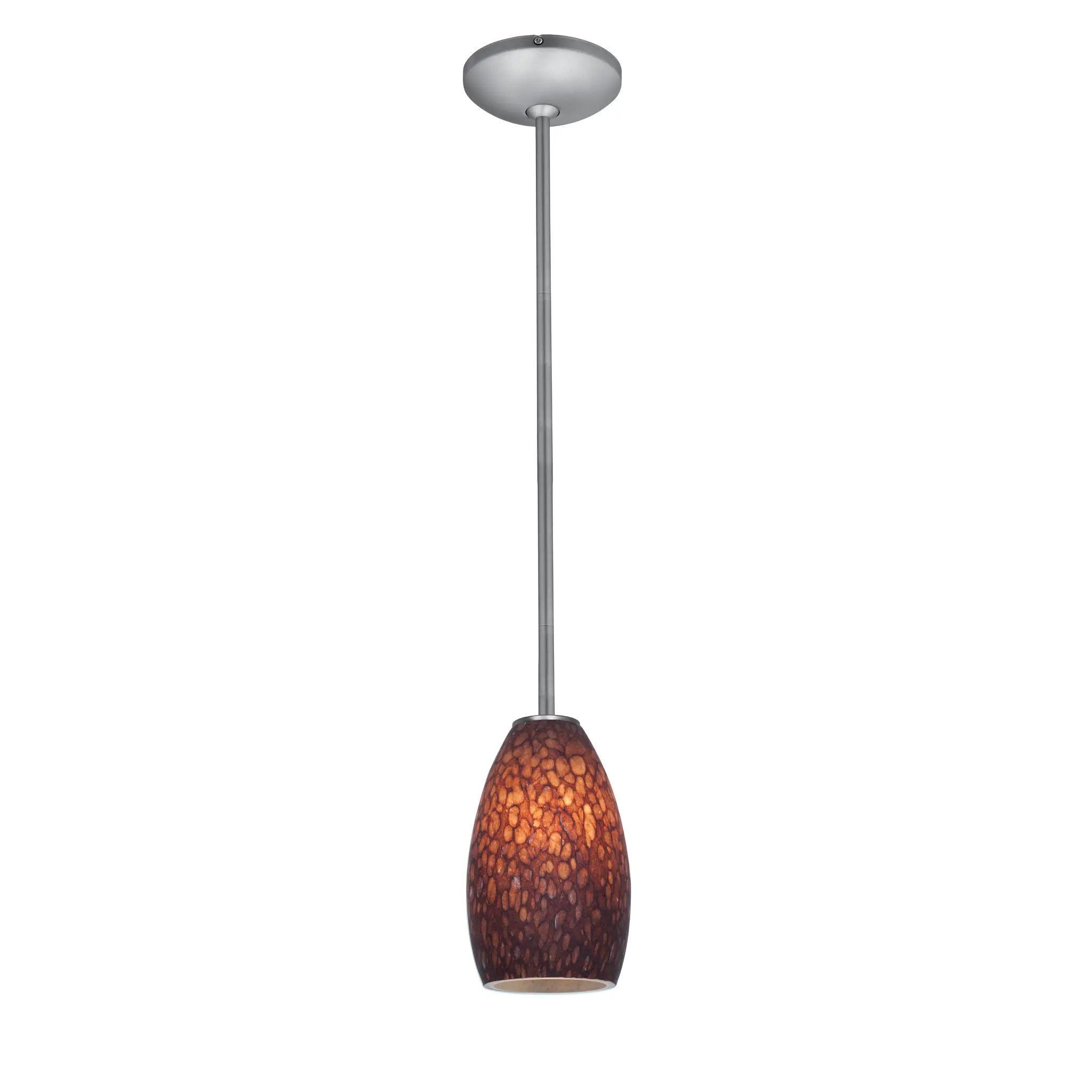 brushed steel pendant