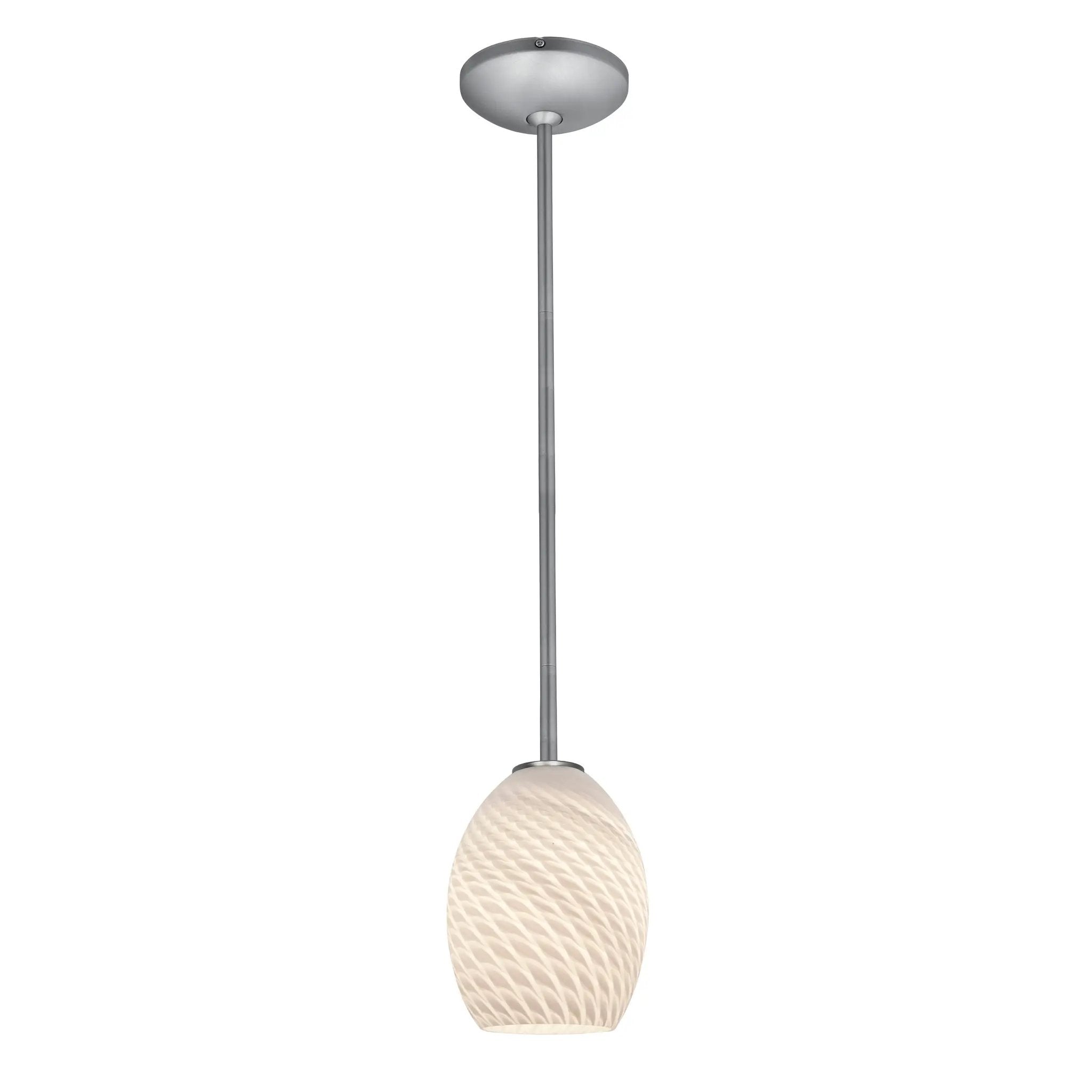 brushed steel pendant