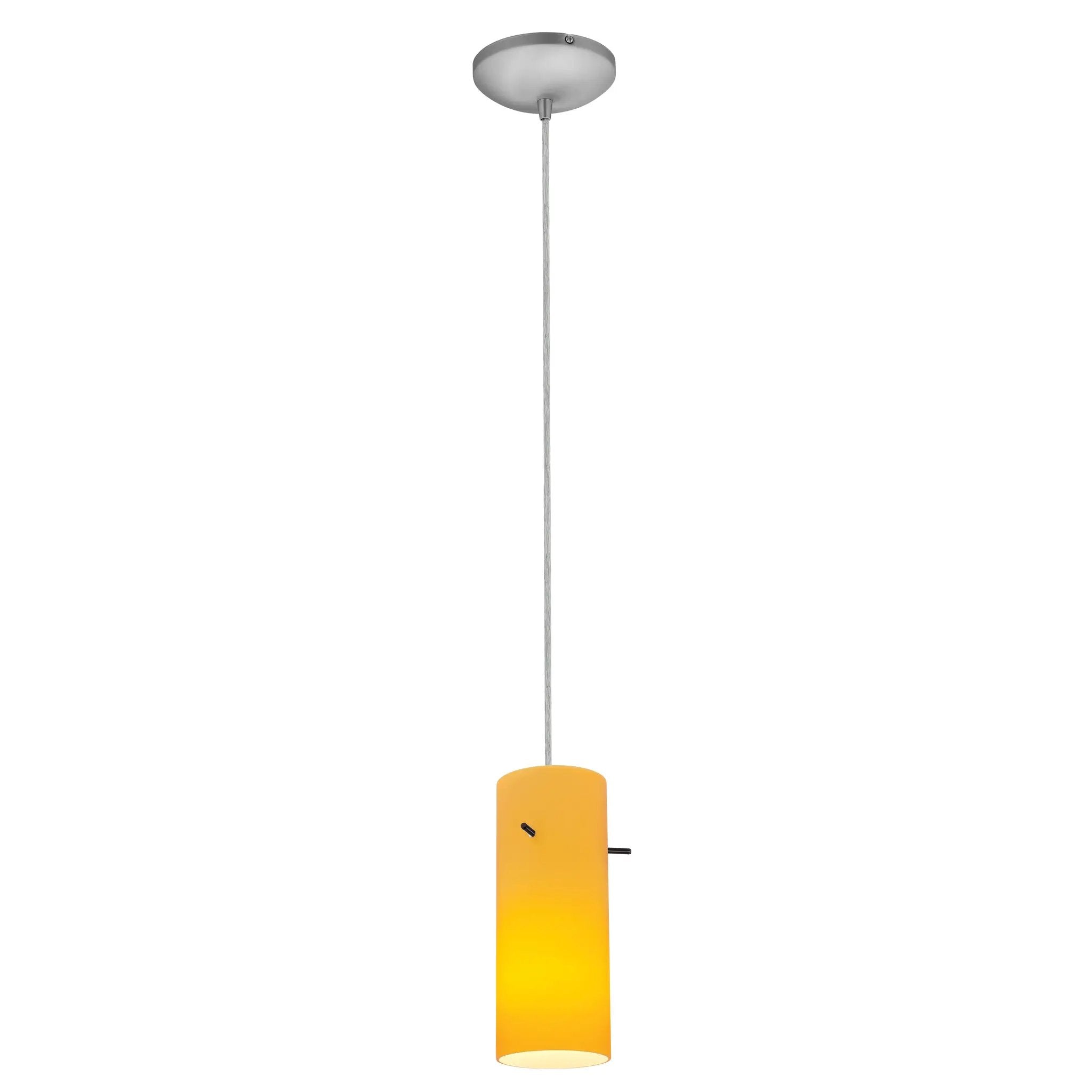 brushed steel pendant