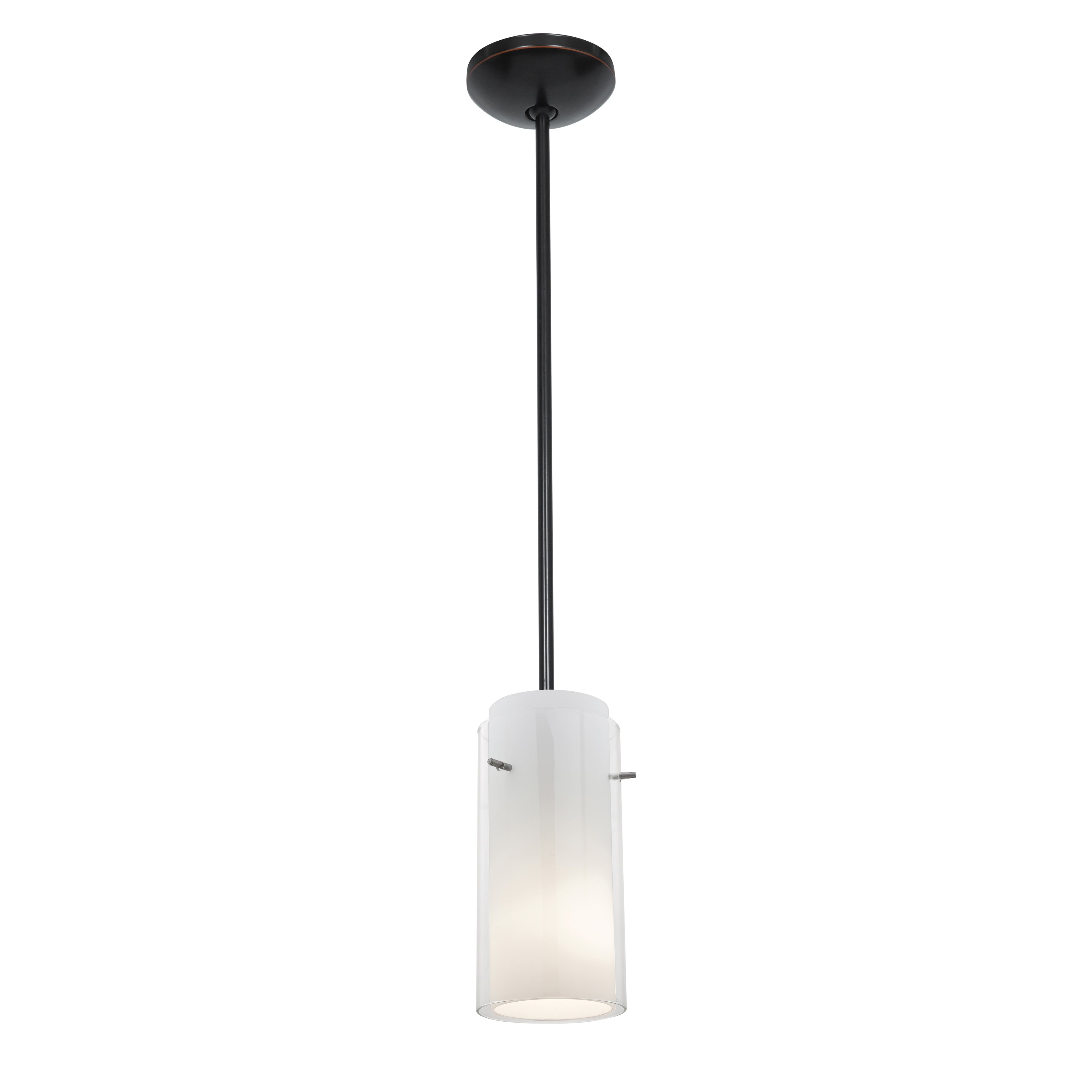 Access Lighting Glass`n Glass Cylinder LED Pendant - Oil Rubbed Bronze